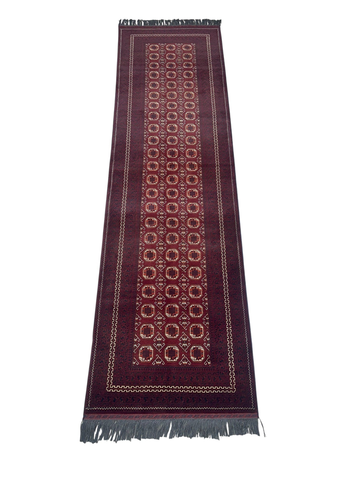 Hand-Knotted Afghani Waziri Wool Rug – 2’10″  x  9’8″