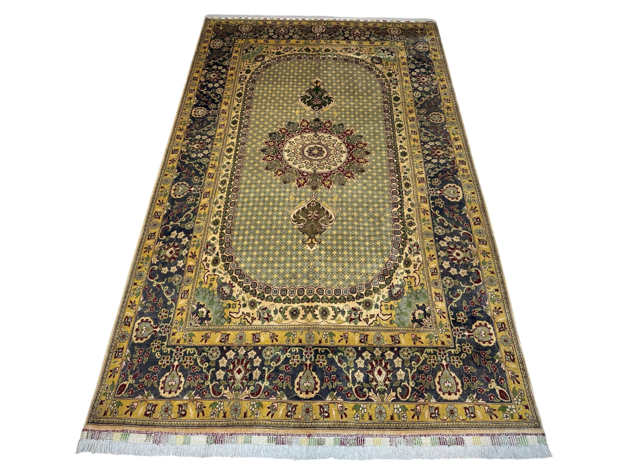 Hand-Knotted Afghani Rezmahi Wool Rug – 6’6″  x  10’8″