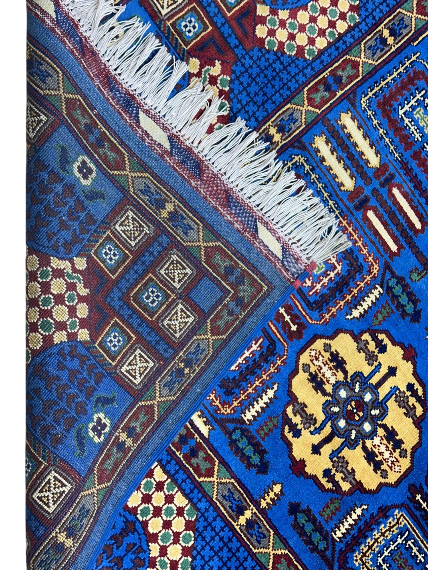 Hand-Knotted Afghani Gandom Wool Rug – 6’8″  x  9’9″