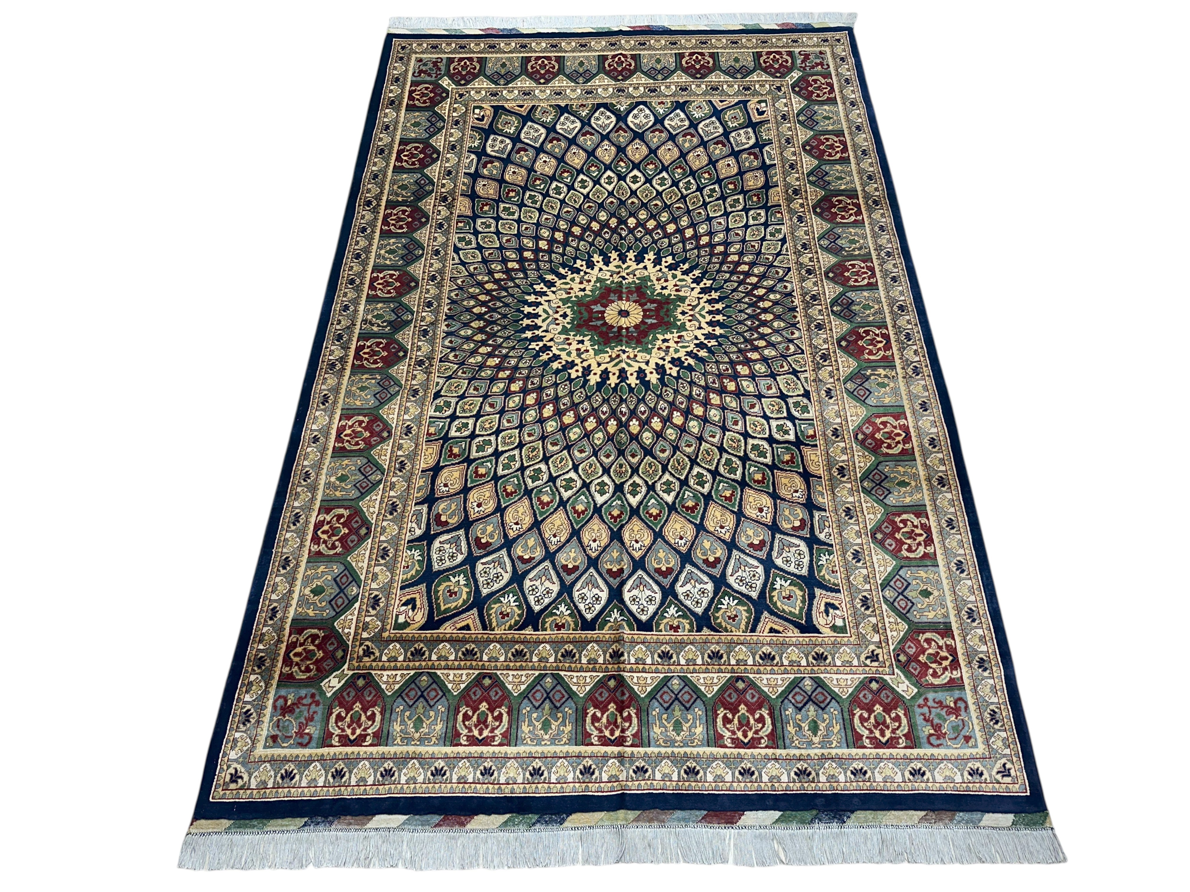 Hand-Knotted Afghani Parak Wool Rug – 6’7″  x  10’0″