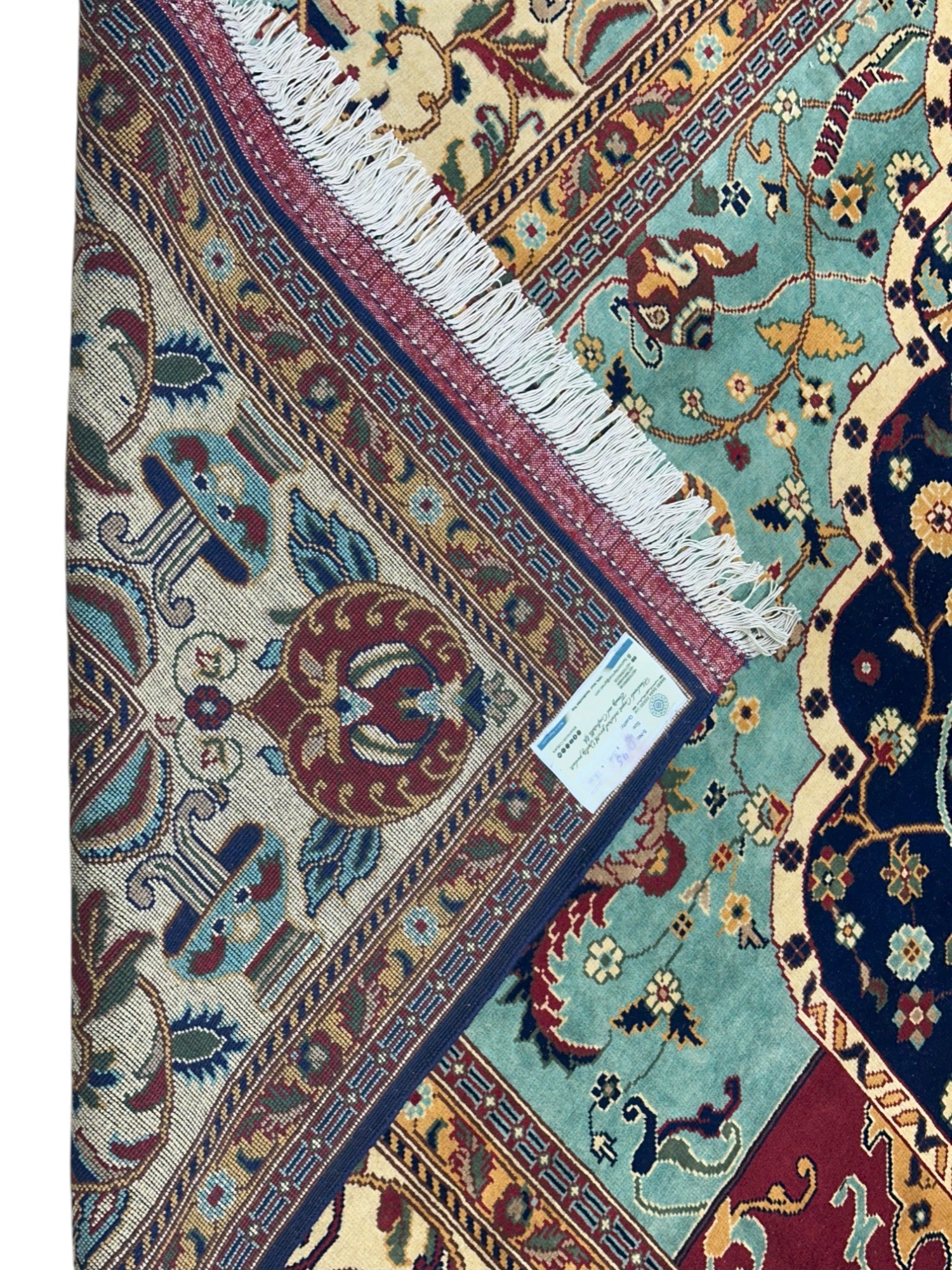 Hand-Knotted Afghani Vase Wool Rug – 10’0″  x  13’7″