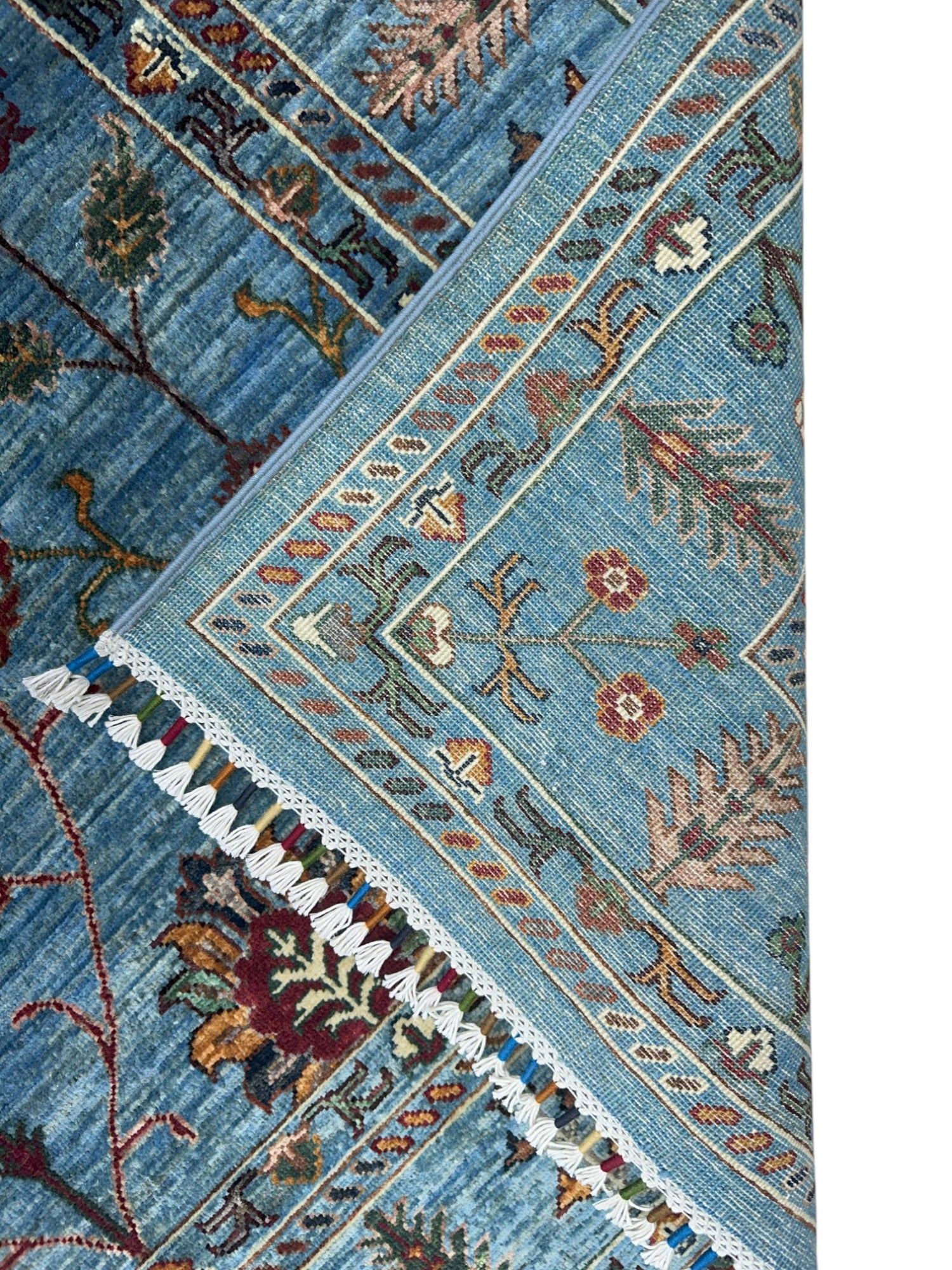 Hand-Knotted Afghani Sultani Wool Rug – 5’10″  x  8’4″