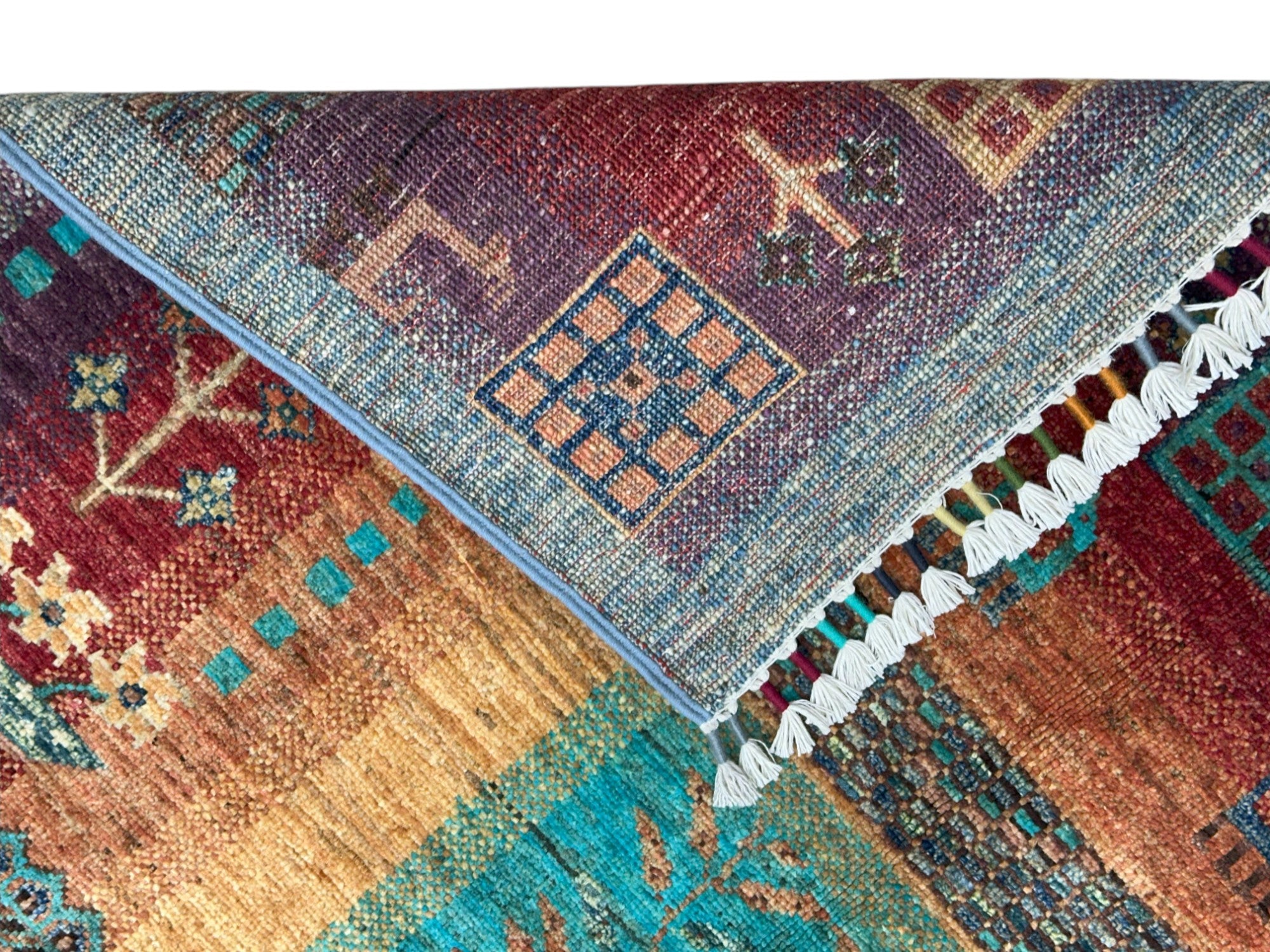 Hand-Knotted Afghani Tree of Life Wool Rug – 3’6″  x  5’5″
