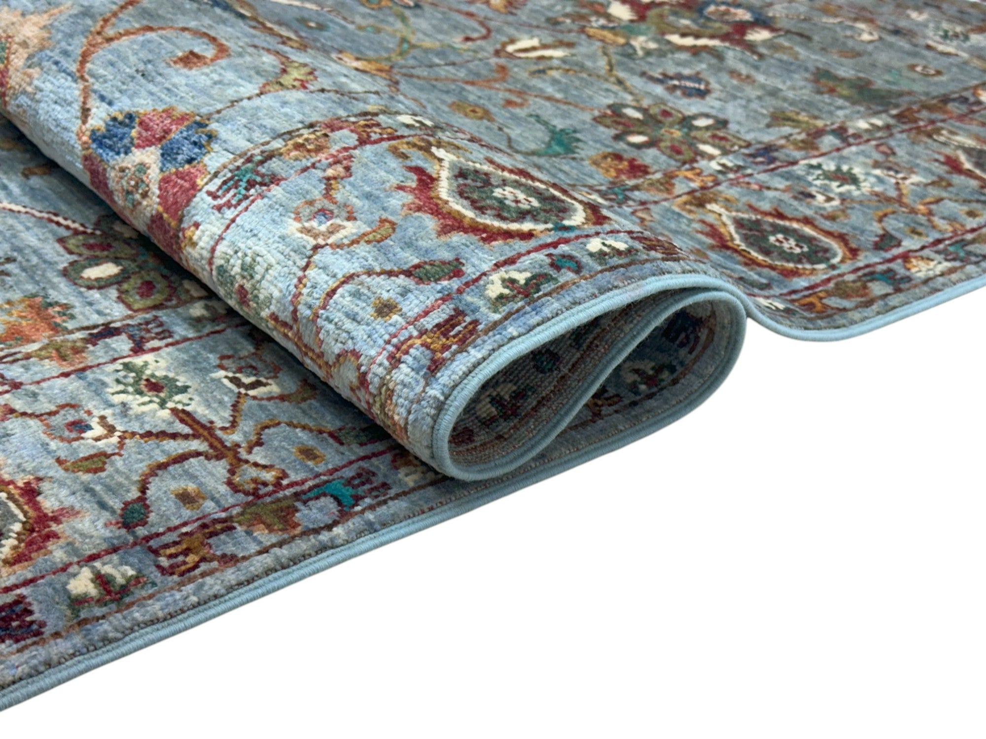Hand-Knotted Afghani Sultani Wool Rug – 5’2″  x  6’3″
