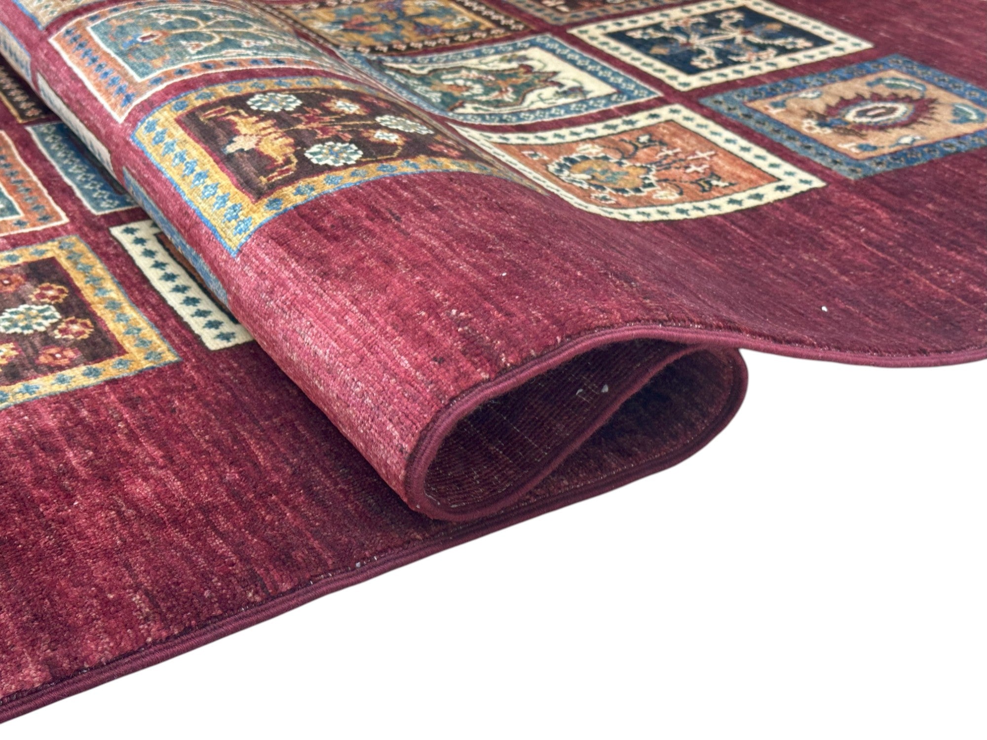 Hand-Knotted Afghani Bakhteiary Wool Rug – 4’2″  x  5’10″