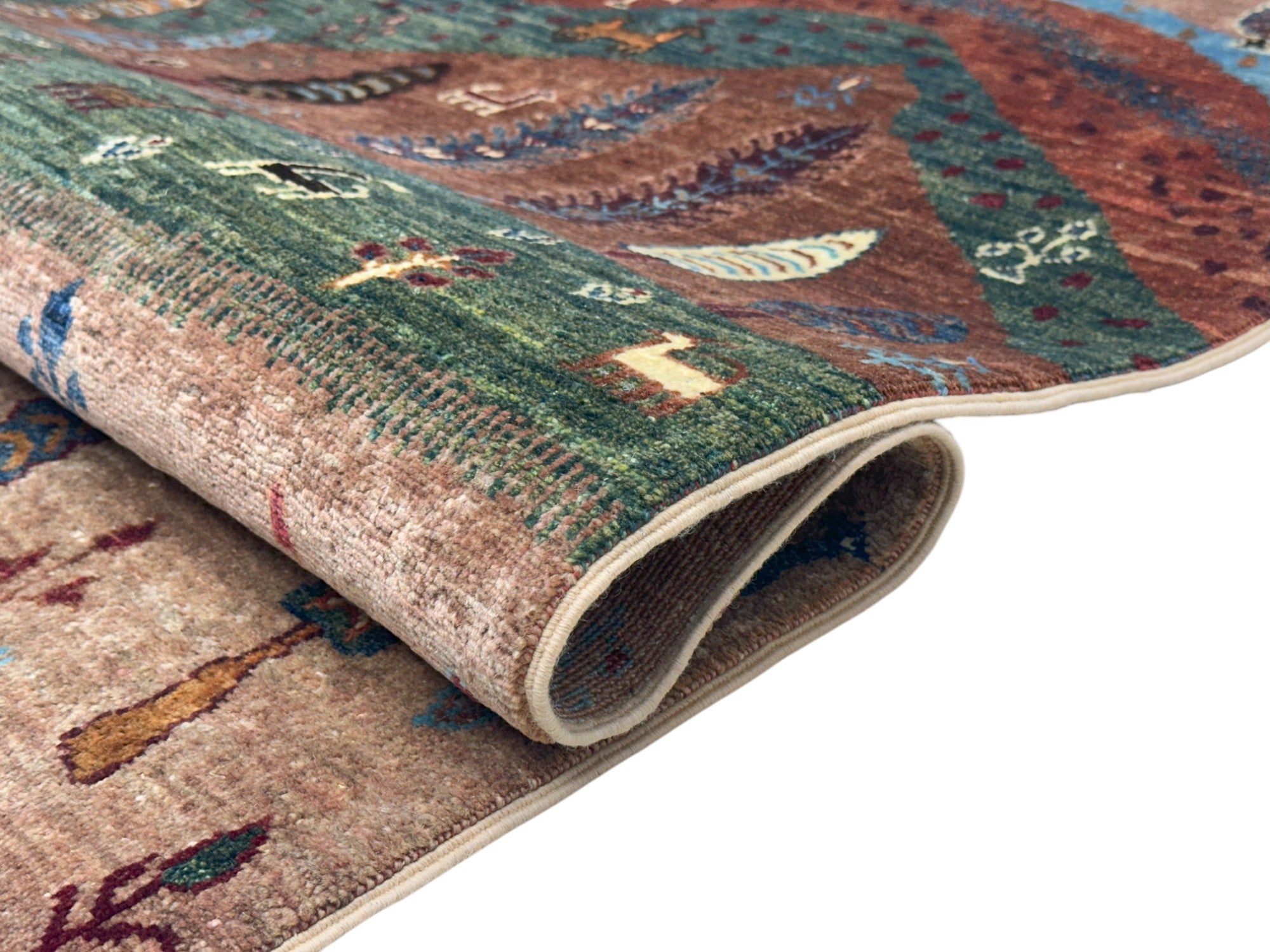 Hand-Knotted Afghani Tree of Life Wool Rug – 3’5″  x  4’9″