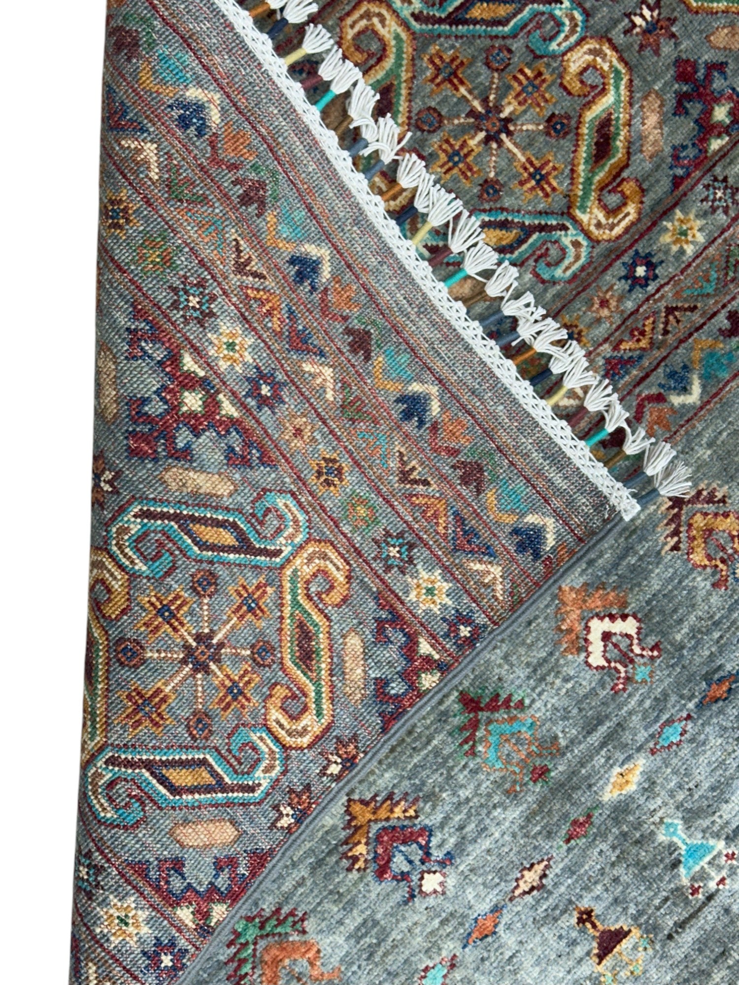 Hand-Knotted Afghani Tree of Life Wool Rug – 4’11″  x  6’7″