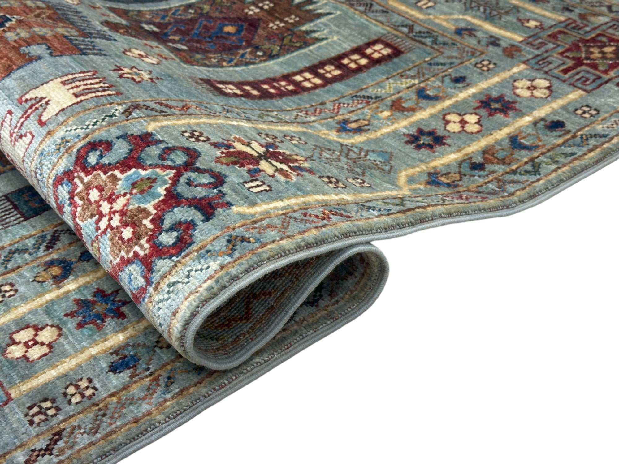 Hand-Knotted Afghani Sultani Wool Rug – 2’10″  x  4’7″