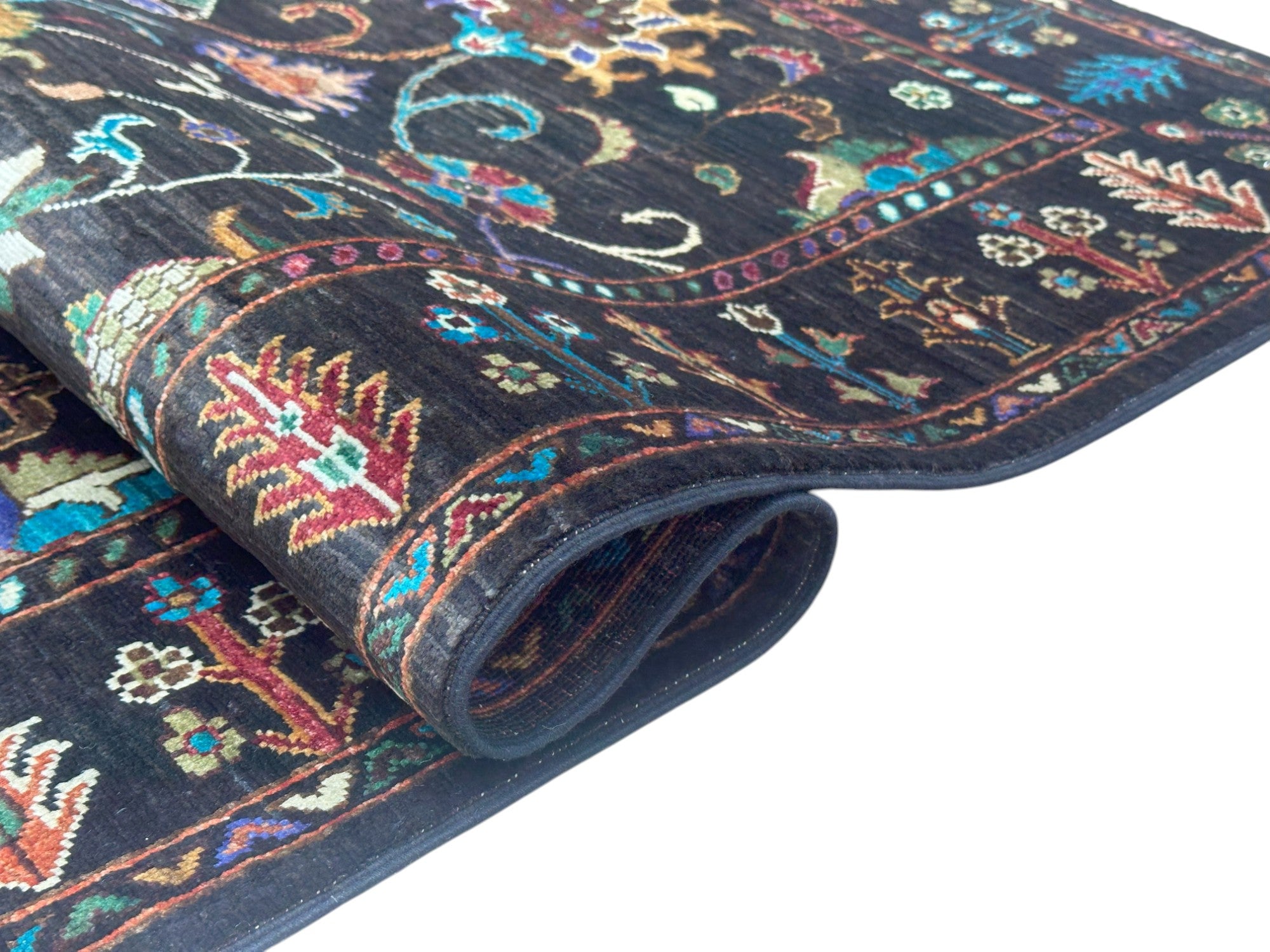 Hand-Knotted Afghani Sultani Wool Rug – 3’4″  x  5’1″