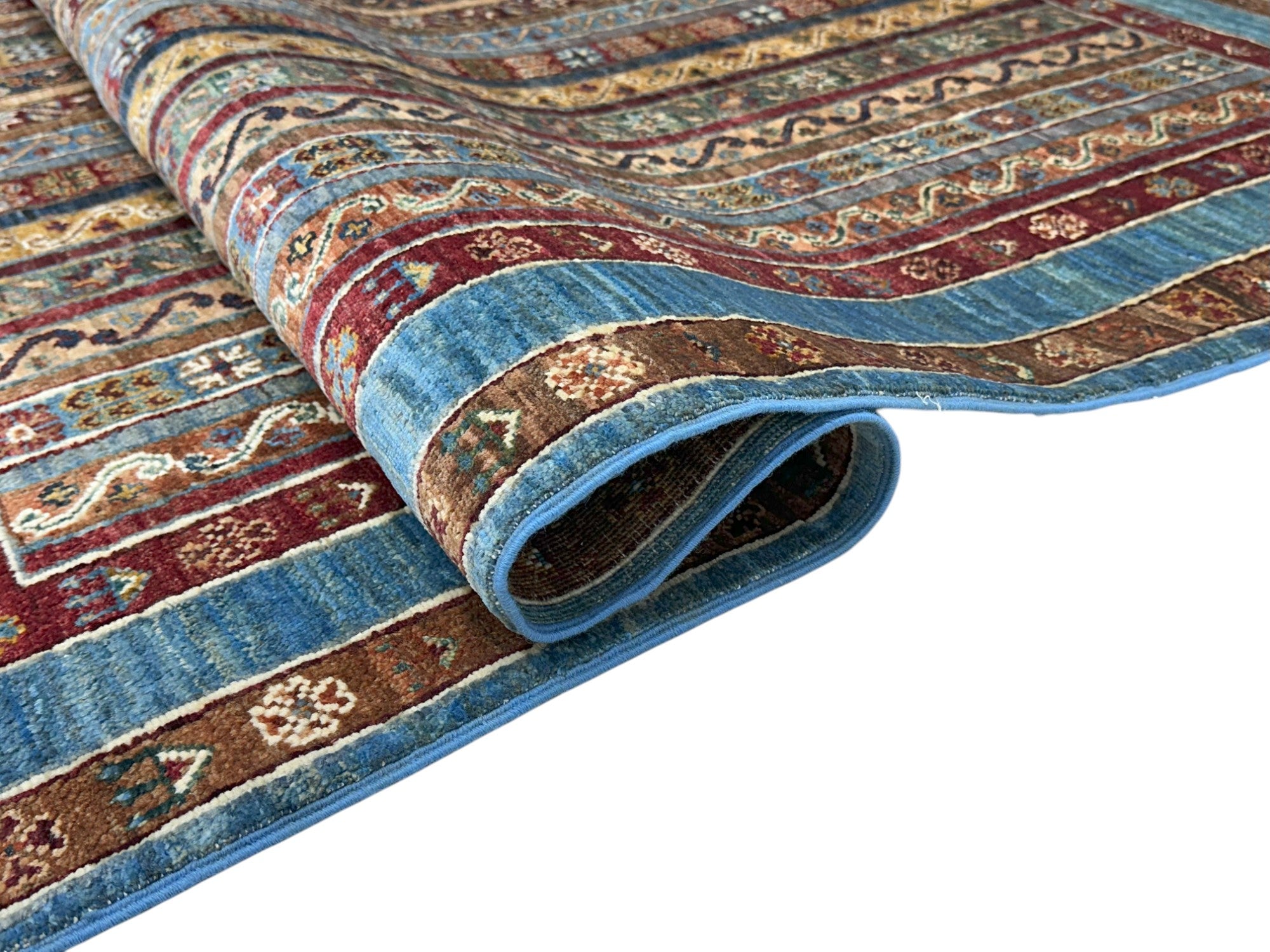 Hand-Knotted Afghani Khorjeen Wool Rug – 4’0″  x  5’9″