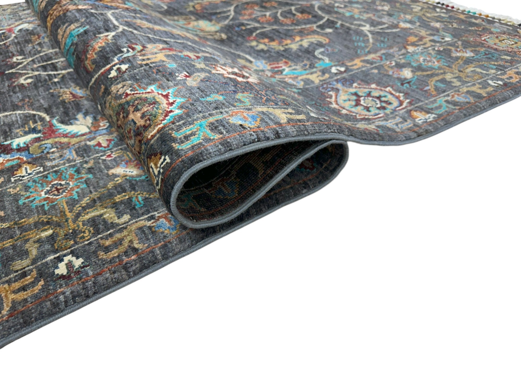 Hand-Knotted Afghani Sultani Wool Rug – 4’2″  x  6’3″