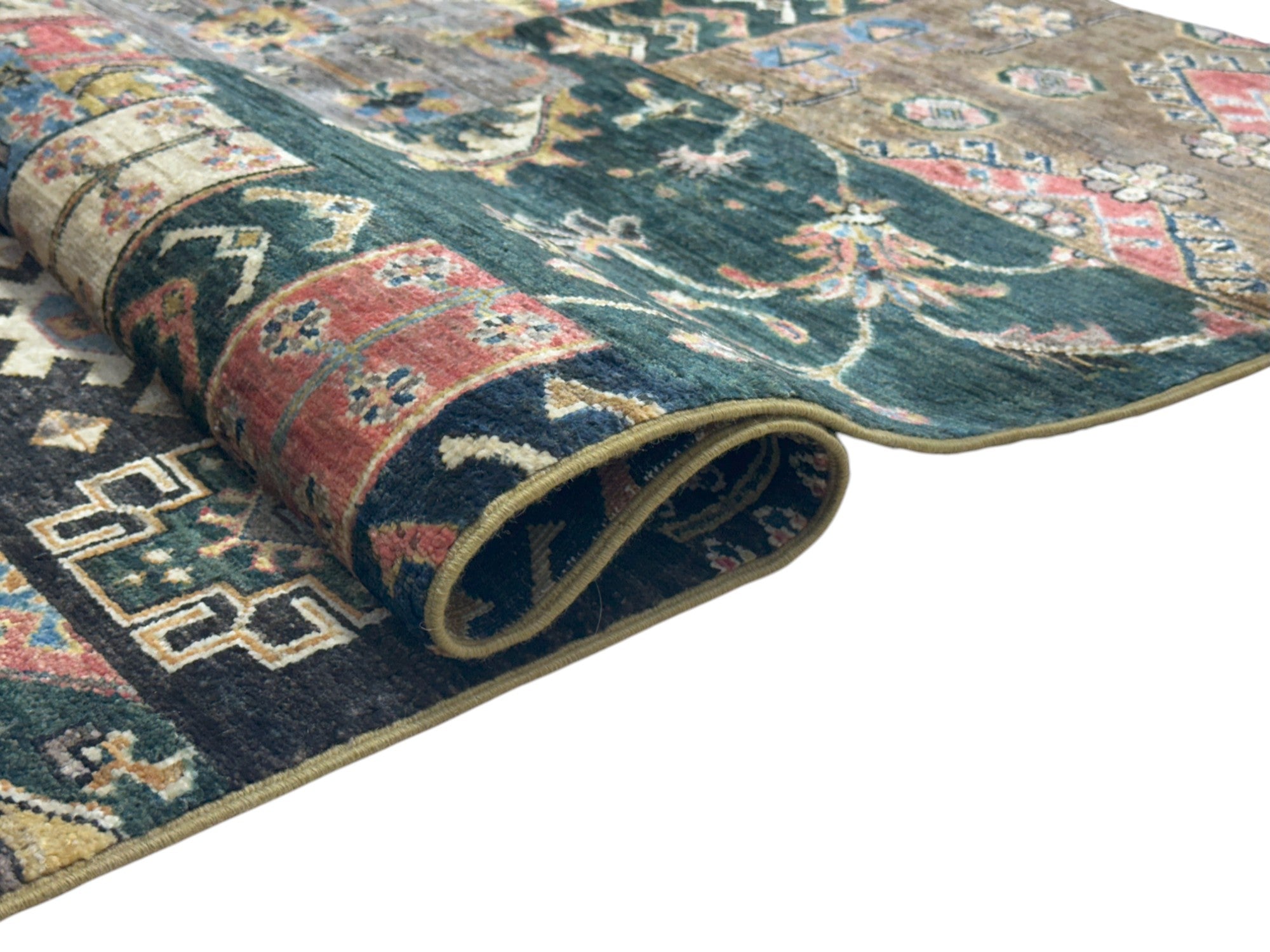 Hand-Knotted Afghani Laili-Majnon Wool Rug – 4’0″  x  5’7″
