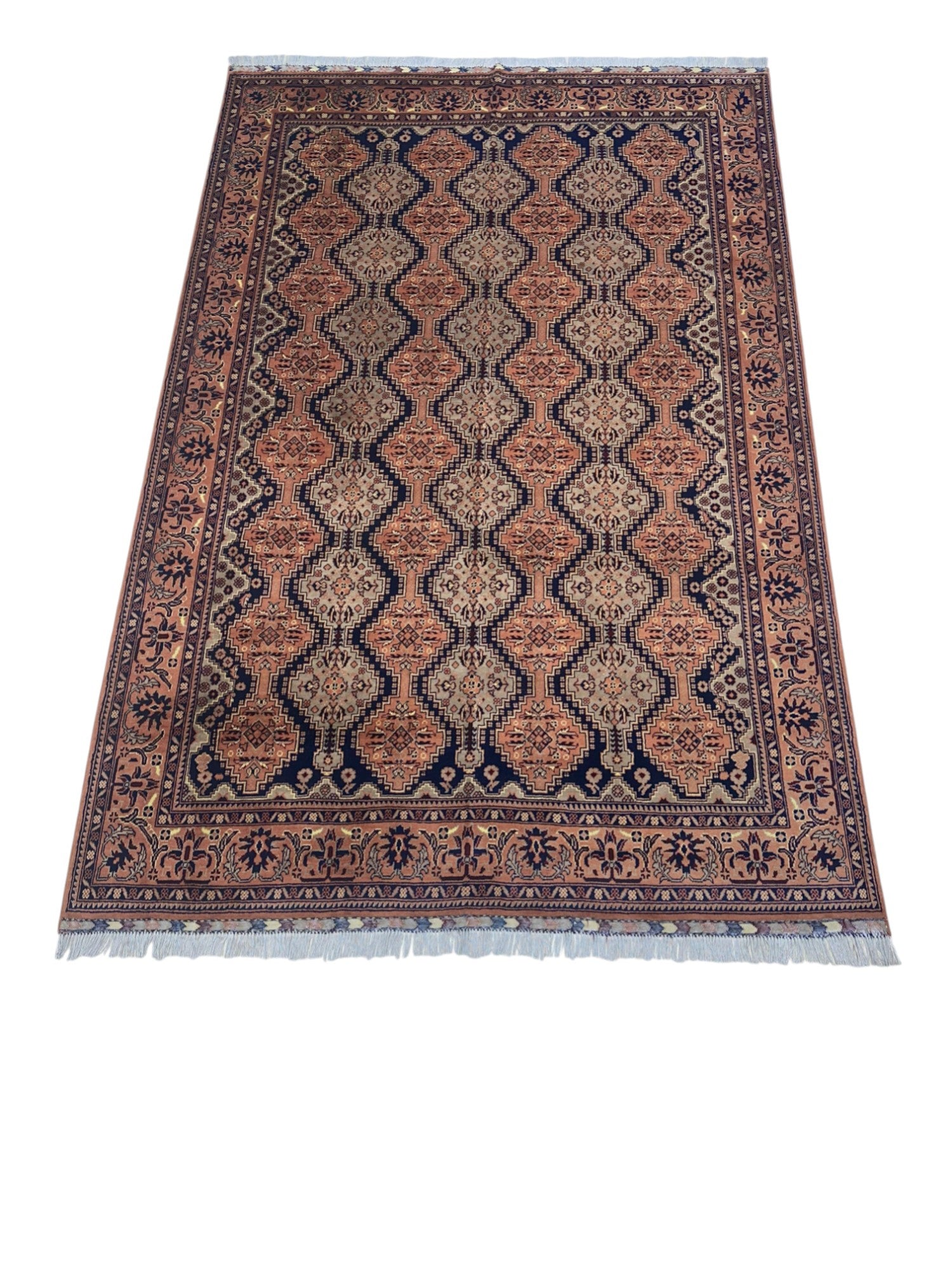 Hand-Knotted Afghani Yusifbi Wool Rug – 6’7″  x  9’9″