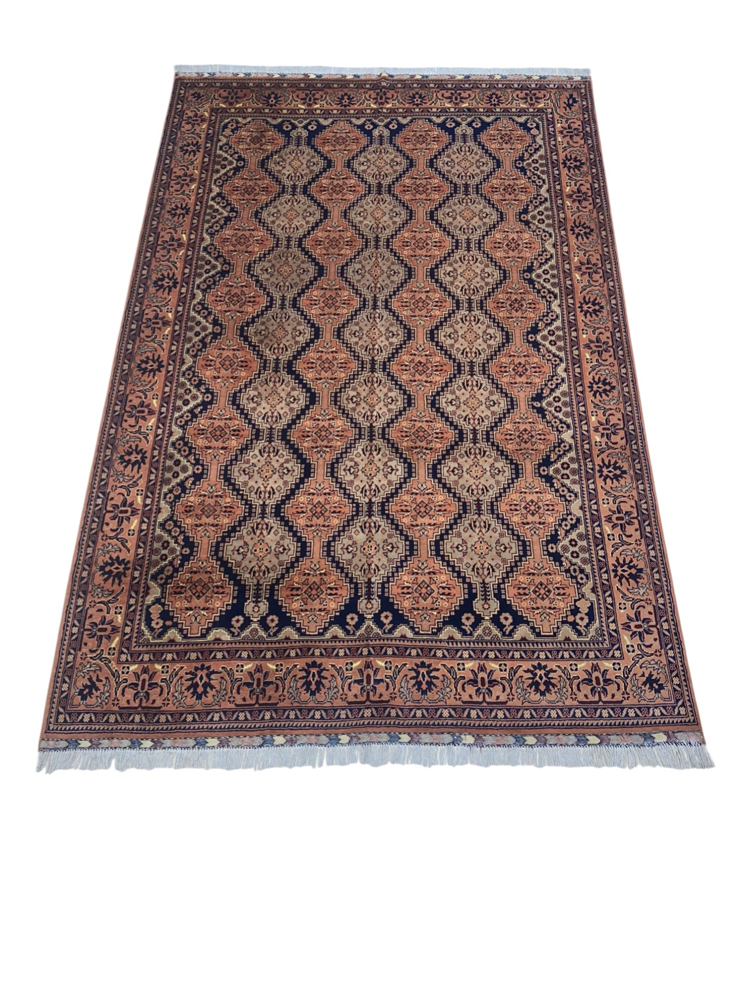 Hand-Knotted Afghani Yusifbi Wool Rug – 6’7″  x  9’9″