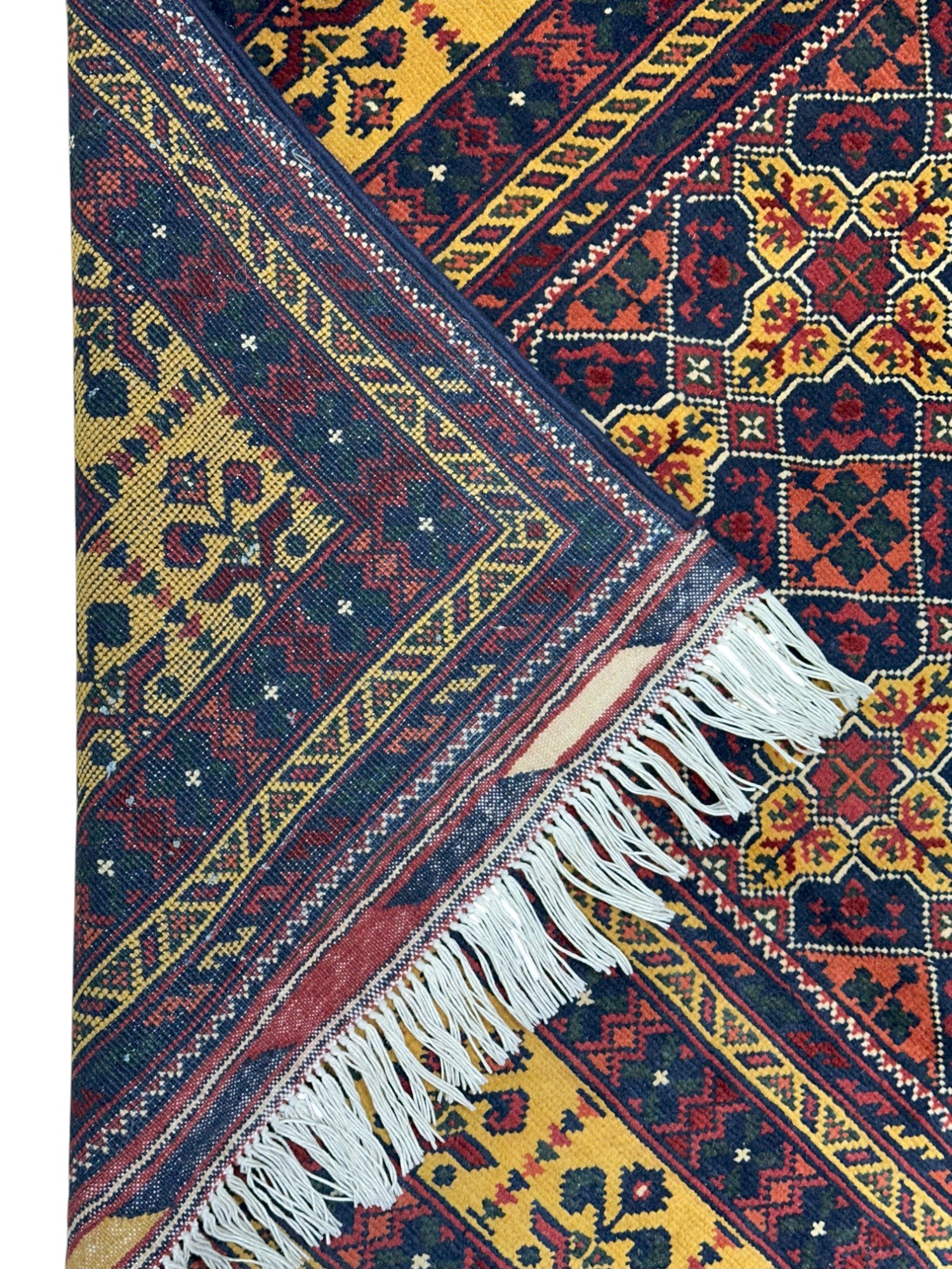 Hand-Knotted Afghani Yusufbai Wool Rug – 6’8″  x  9’3″