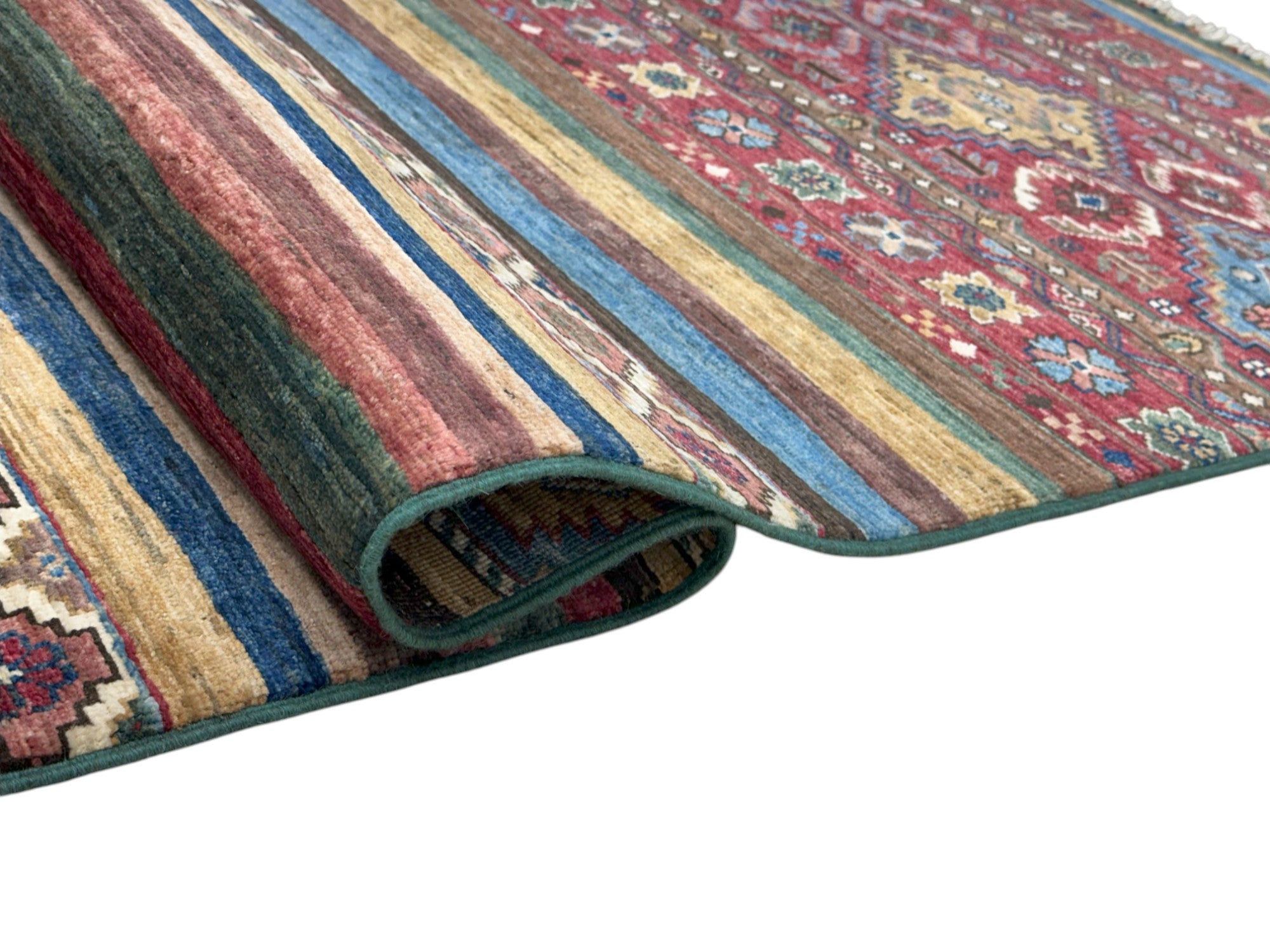 Hand-Knotted Afghani Chobi Khorjeen Wool Rug – 2’8″  x  8’8″