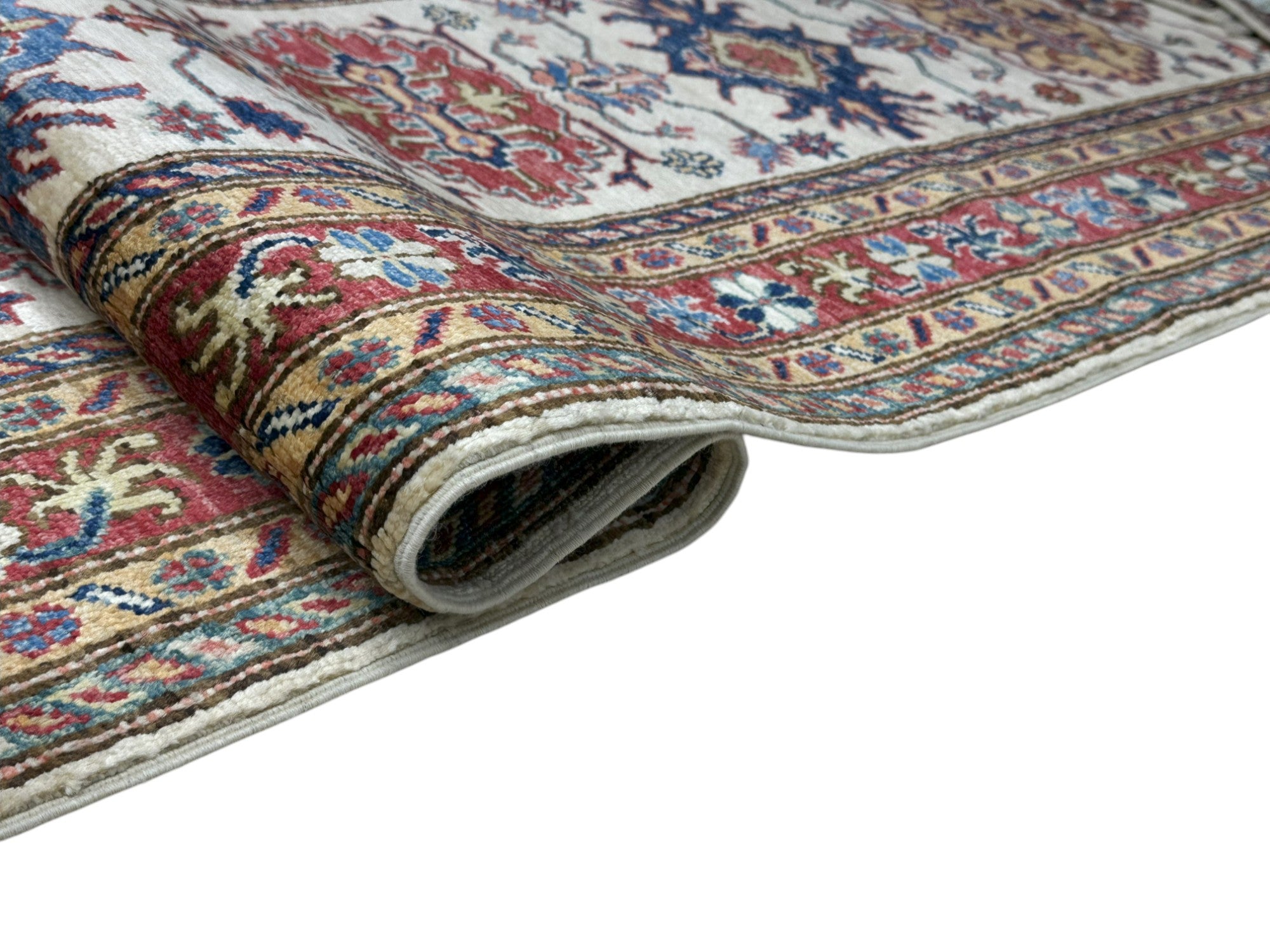 Hand-Knotted Afghani Chobi Super Kazak Wool Rug – 2’7″  x  10’2″