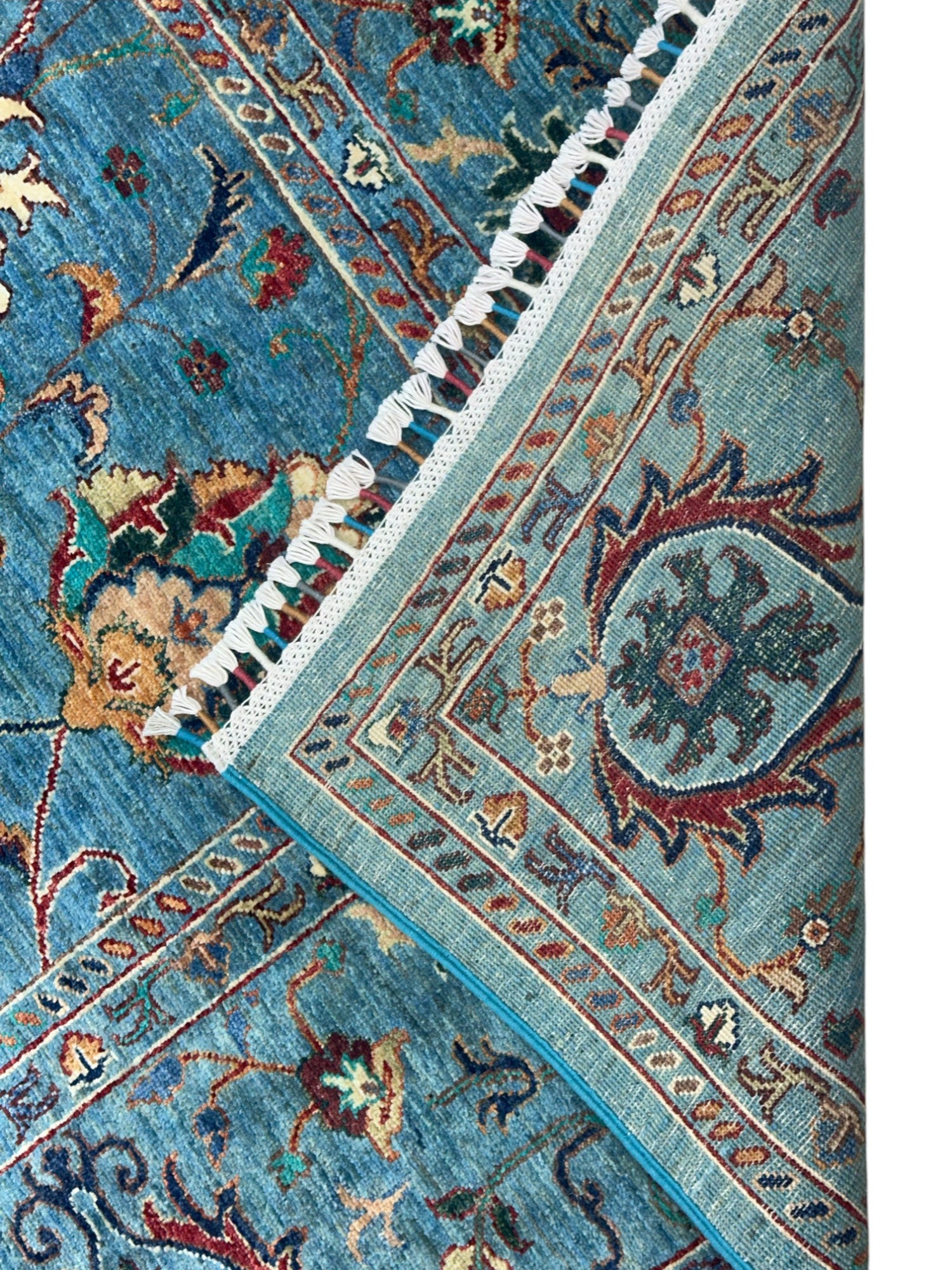 Hand-Knotted Afghani Chobi ultani Wool Rug – 8’2″  x  10’1″