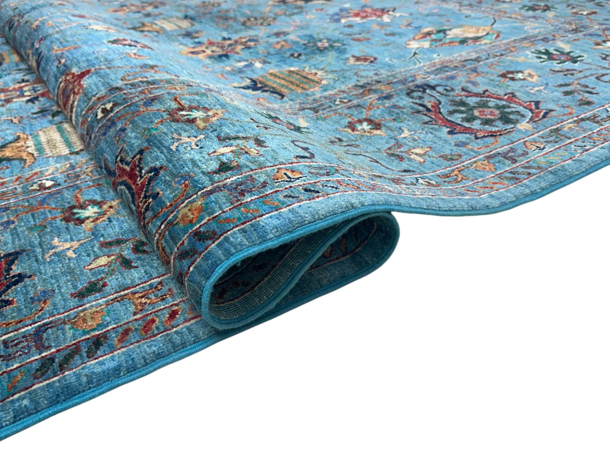 Hand-Knotted Afghani Chobi ultani Wool Rug – 8’2″  x  10’1″