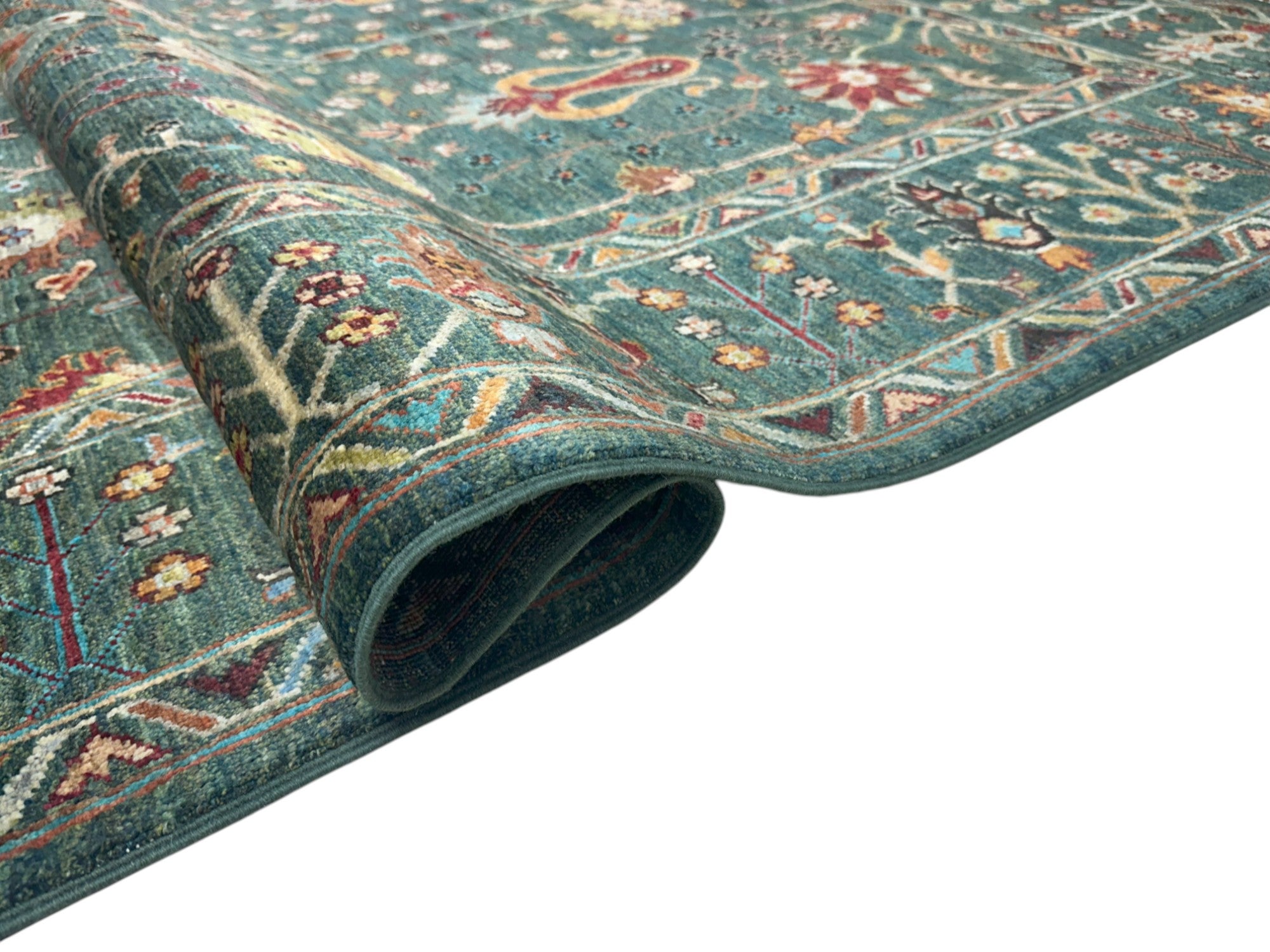 Hand-Knotted Afghani Chobi Sultani Wool Rug – 5’10″  x  8’0″