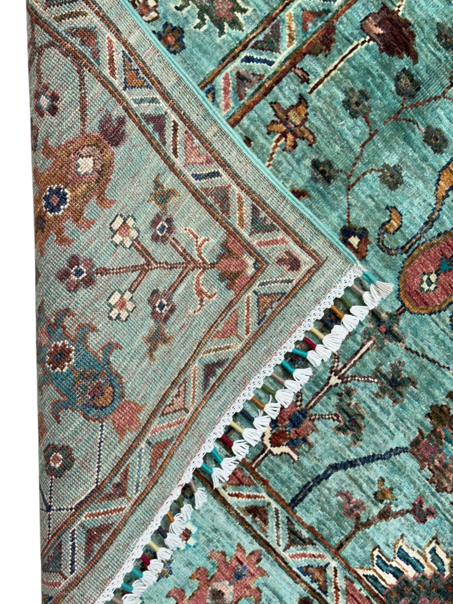 Hand-Knotted Afghani Chobi Sultani Wool Rug – 5’9″  x  10’8″