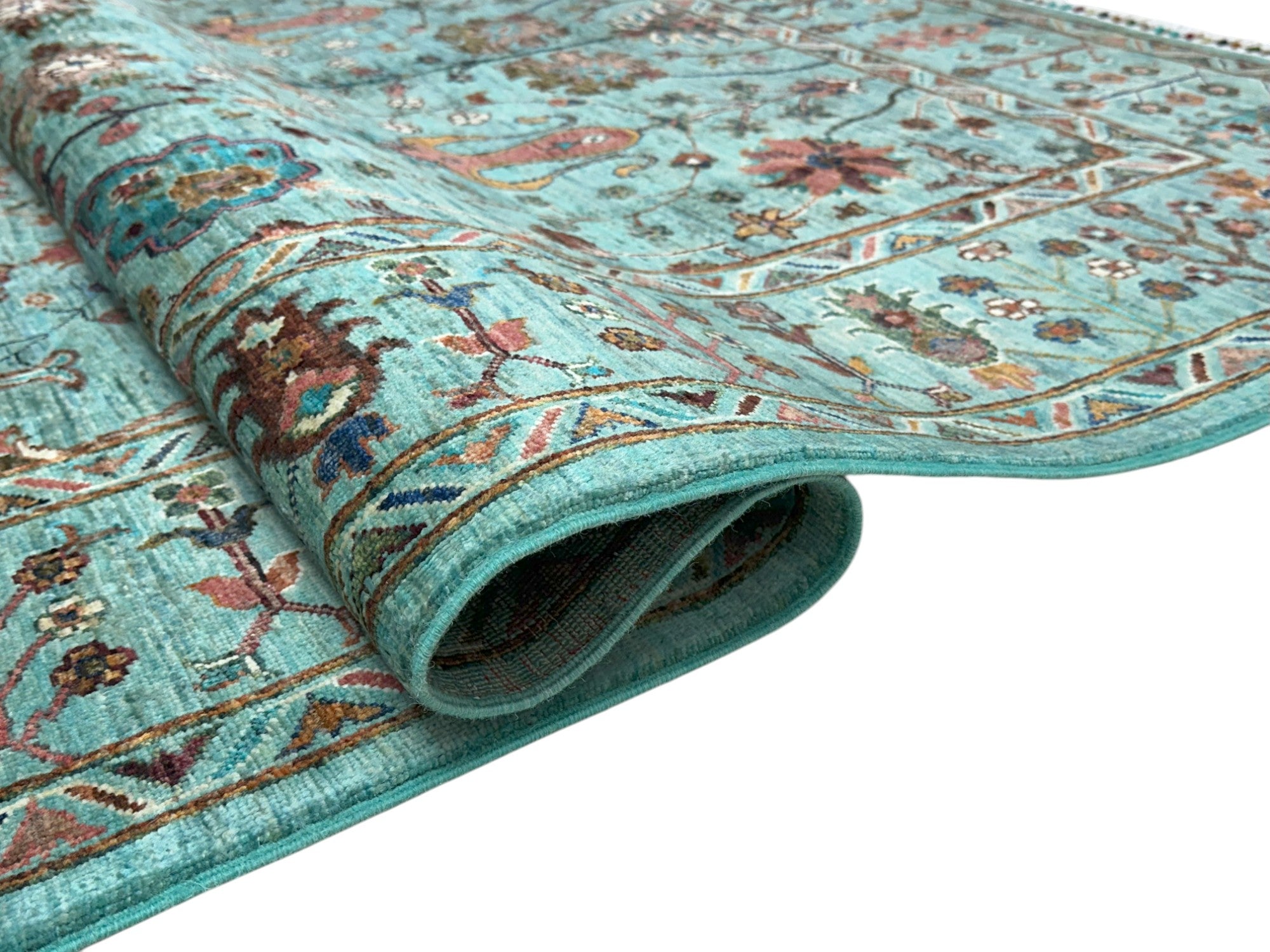 Hand-Knotted Afghani Chobi Sultani Wool Rug – 5’9″  x  10’8″