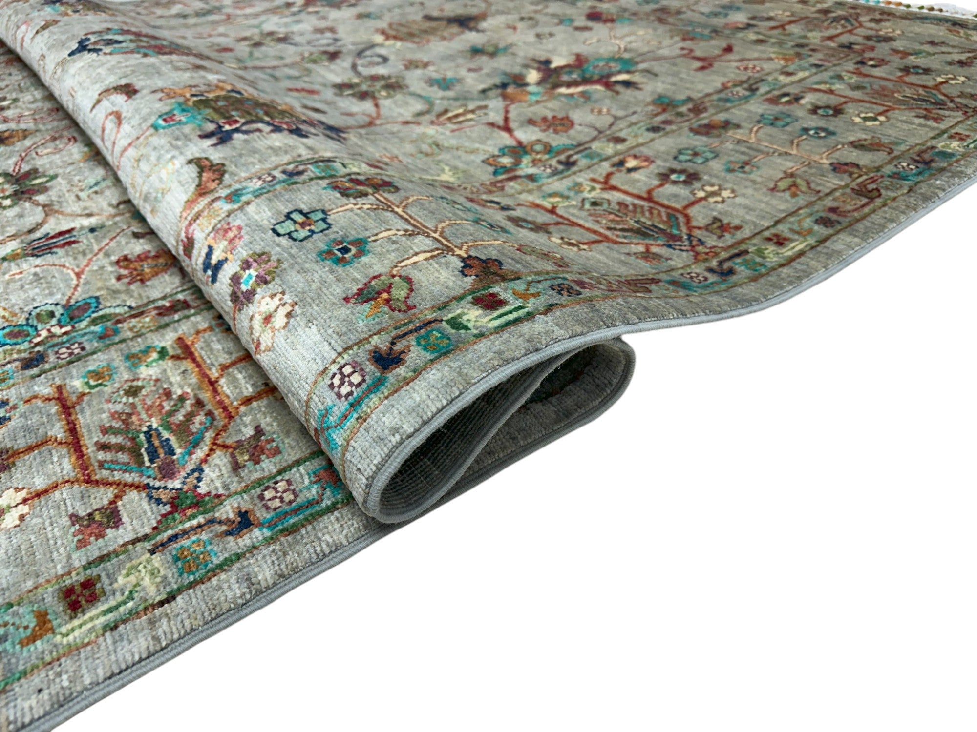 Hand-Knotted Afghani Chobi Sultani Wool Rug – 5’9″  x  8’0″