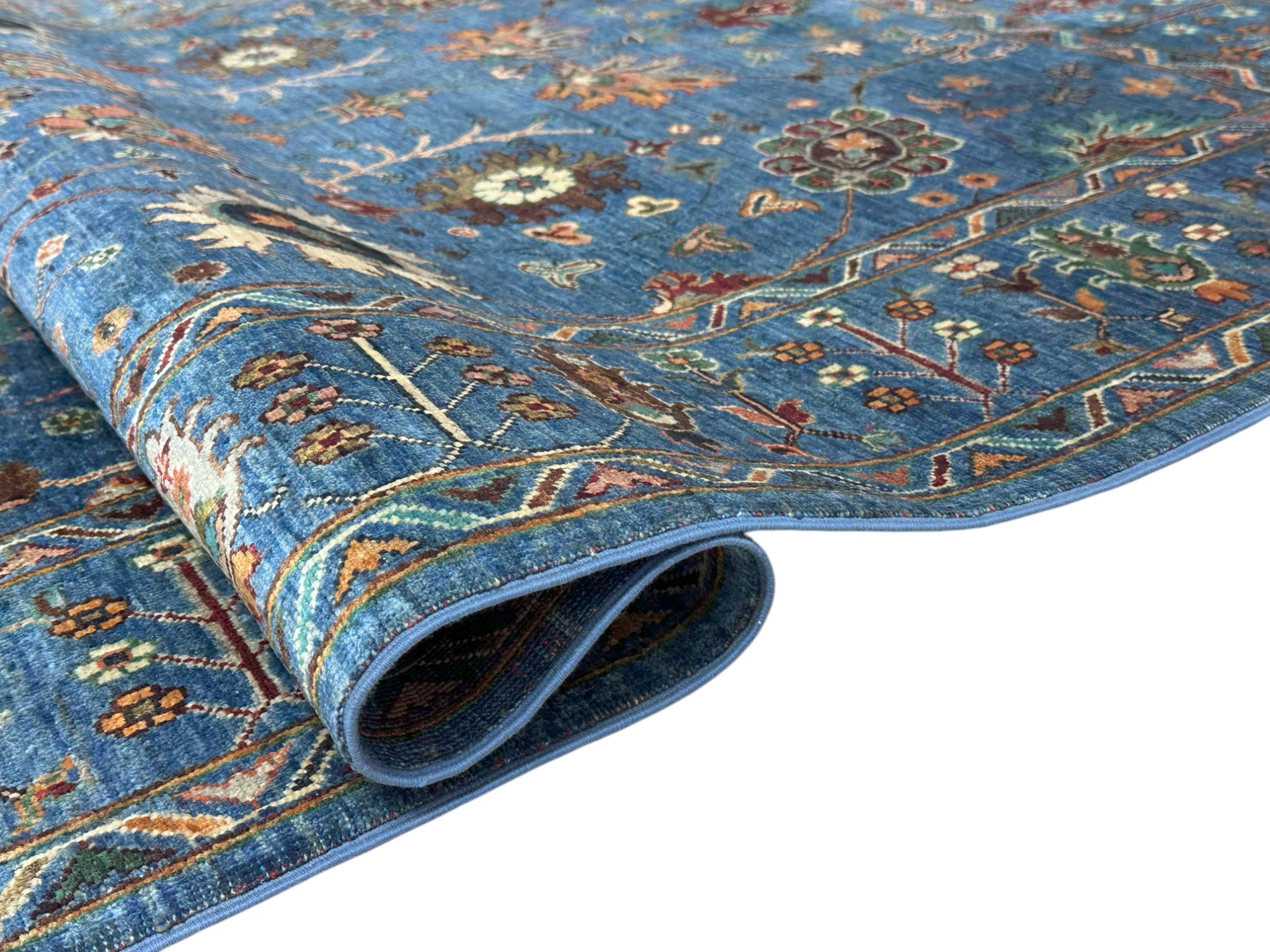 Hand-Knotted Afghani Chobi Sultani Wool Rug – 5’9″  x  8’2″