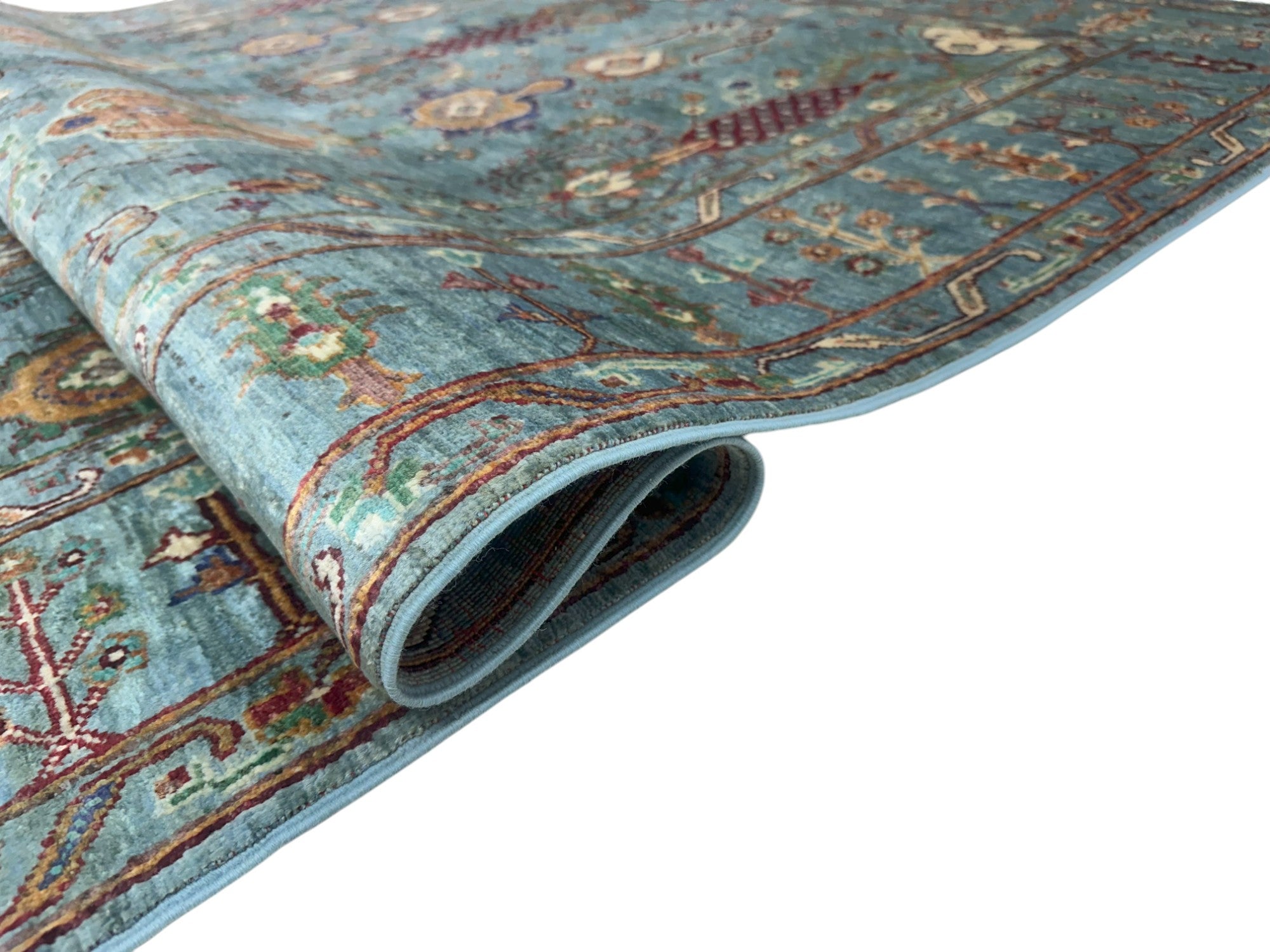 Hand-Knotted Afghani Chobi Sultani Wool Rug – 5’7″  x  8’1″