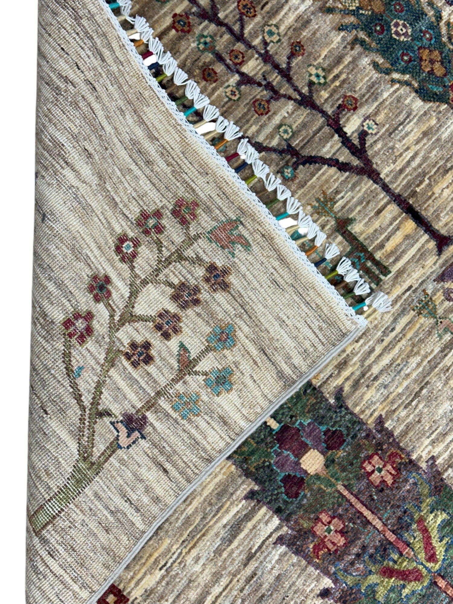 Hand-Knotted Afghani Chobi Gabbeh Wool Rug – 8’2″  x  11’4″