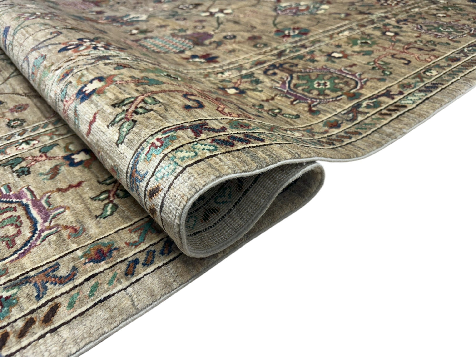 Hand-Knotted Afghani Chobi Sultani Wool Rug – 8’10″  x  11’4″