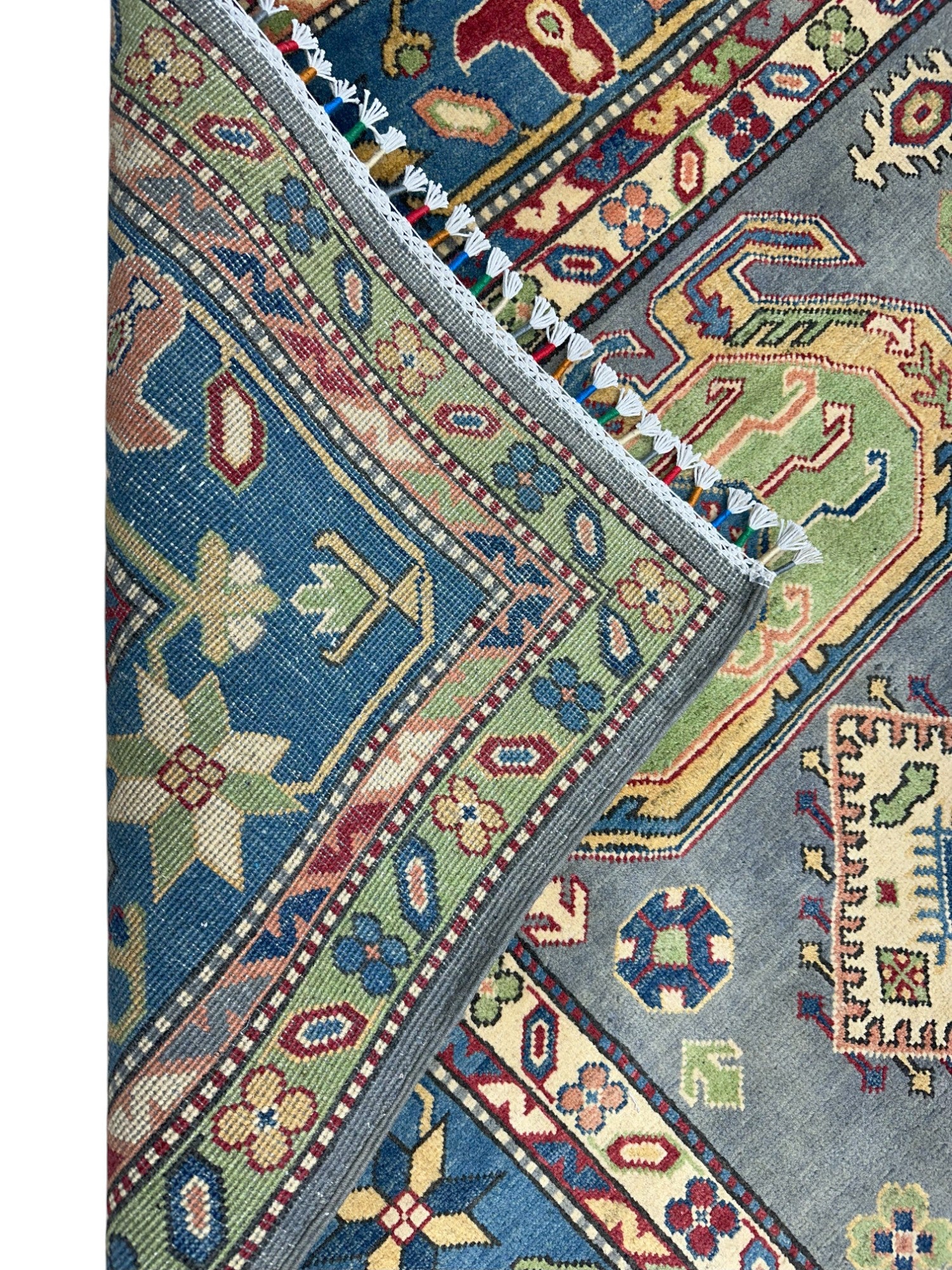Hand-Knotted Afghan Kazak Wool Rug | Tribal | 8′3″ x 10′8″