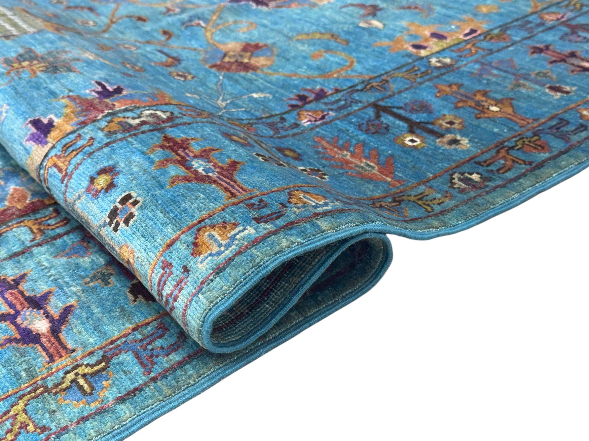 Hand-Knotted Afghani Chobi Sultani Wool Rug – 4’2″  x  6’2″