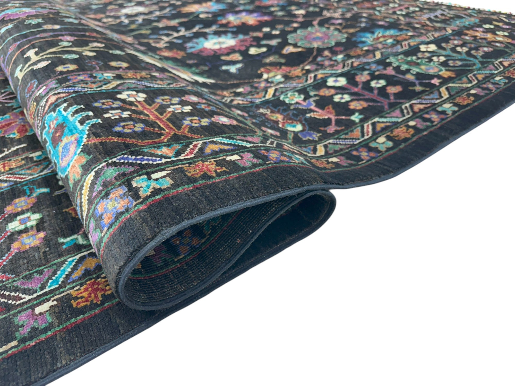 Hand-Knotted Afghani Chobi Sultani Wool Rug – 6’9″  x  9’11″