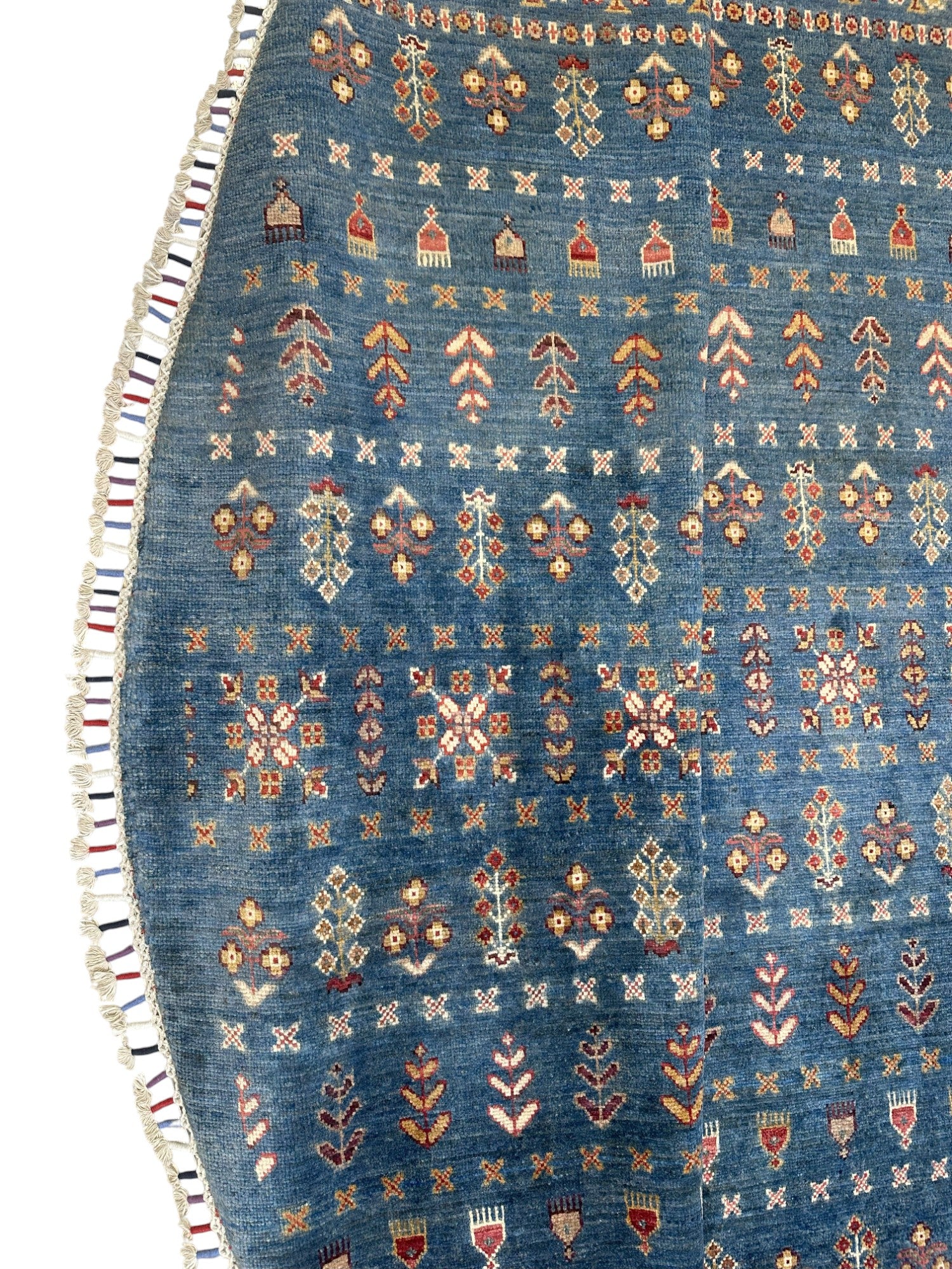 Hand-Knotted Afghani Chobi Gabbeh Wool Rug – 9’6″  x  9’7″