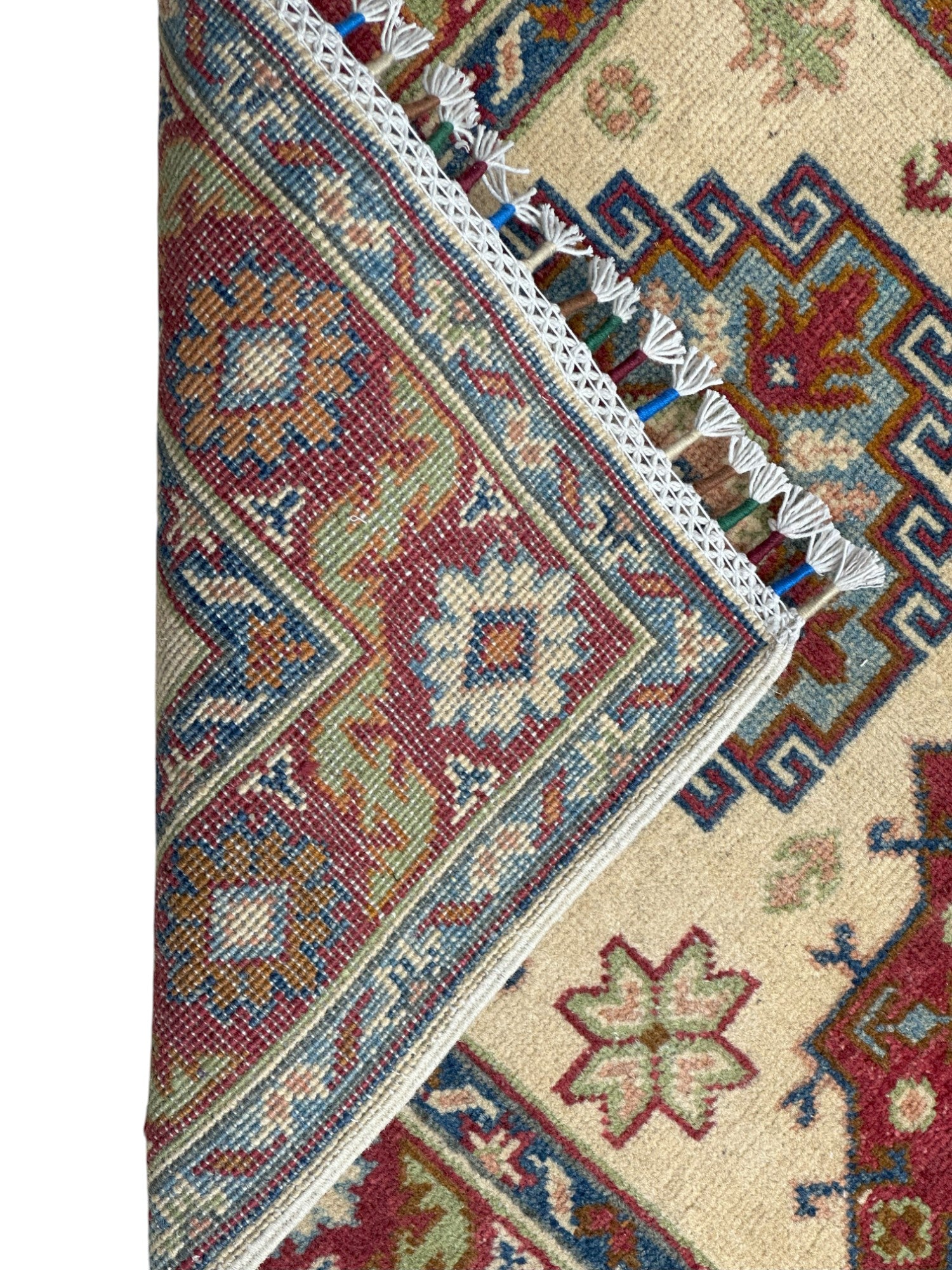 Hand-Knotted Afghani Kazak Wool Rug – 2’8″  x  4’2″