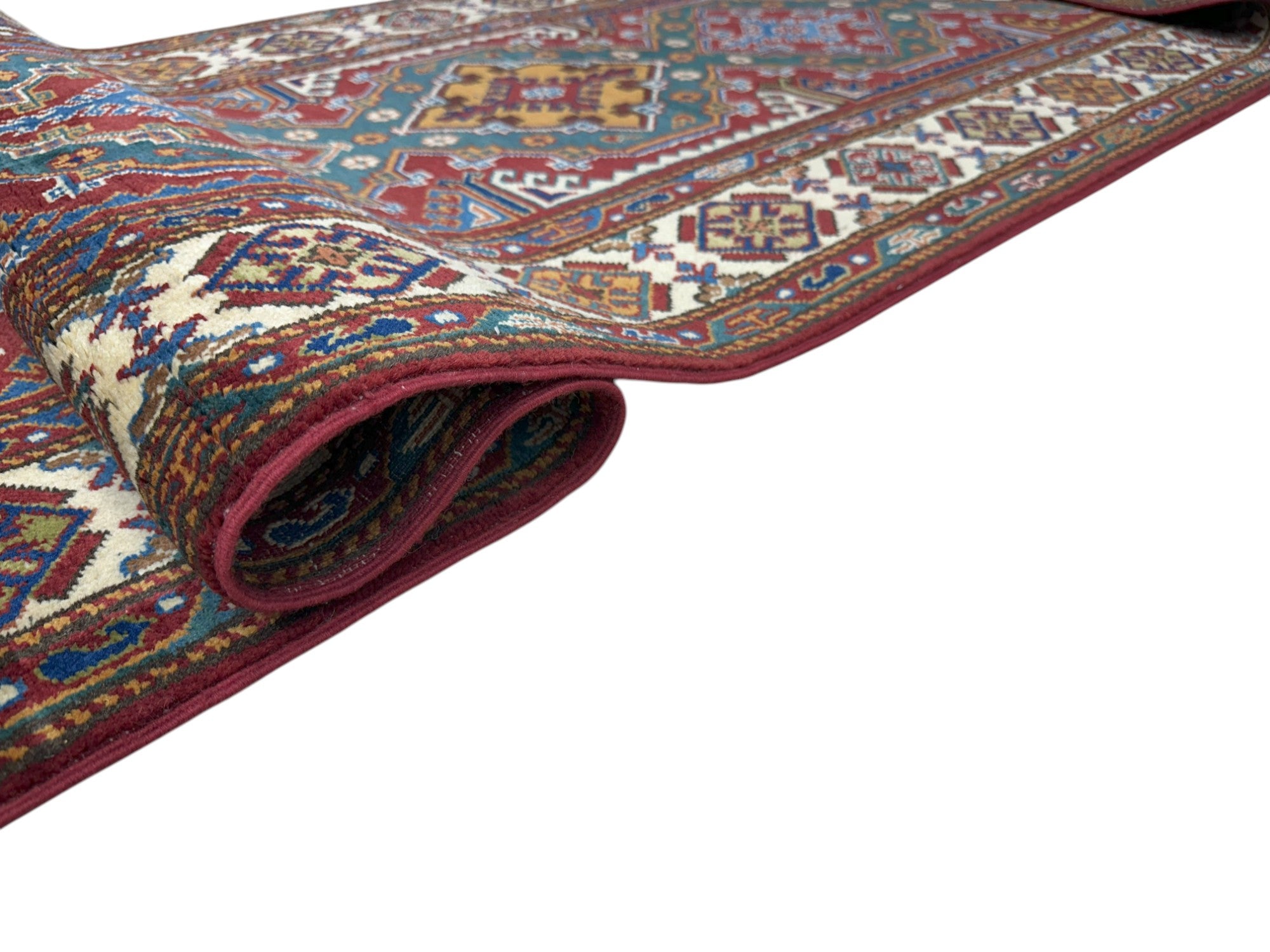 Hand-Knotted Afghani Chobi Super Kazak Wool Rug – 2’11″  x  10’6″