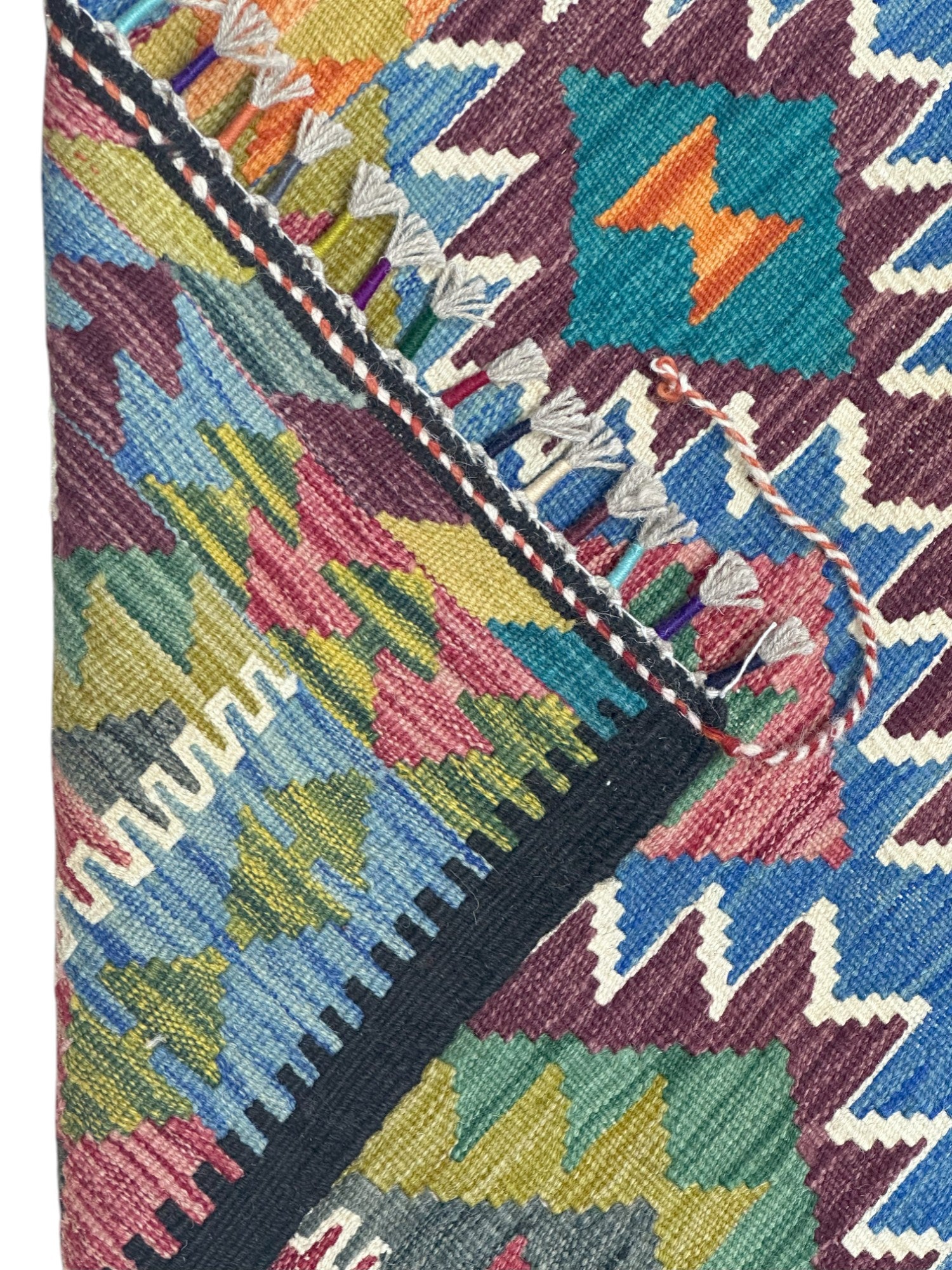Hand-Woven Afghani Kilim Wool Rug 3’3” x 5’