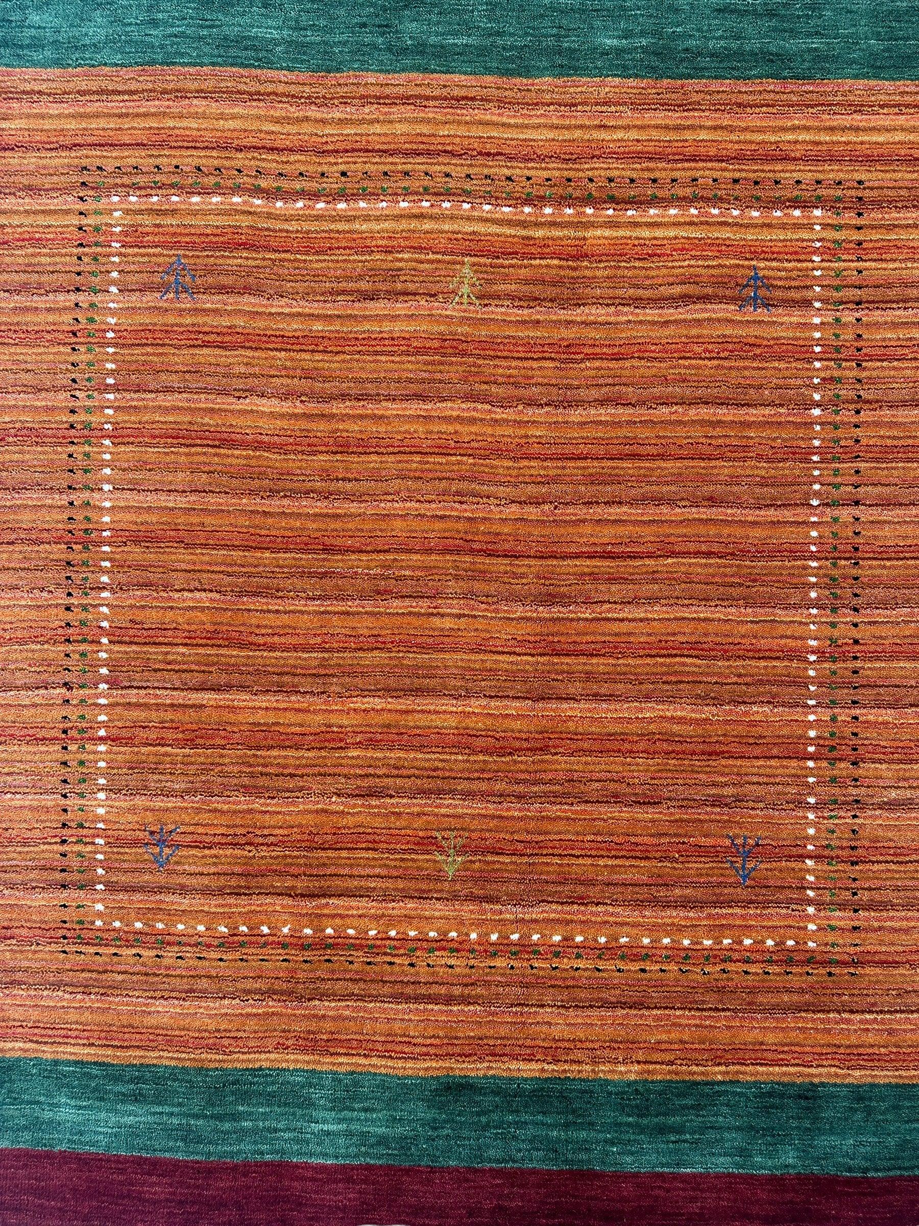 Hand-Woven Indo-Gabbeh Rug 4’ x 5’7”