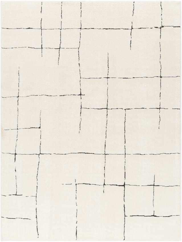 Alexsis Modern Ivory/Black Area Rug