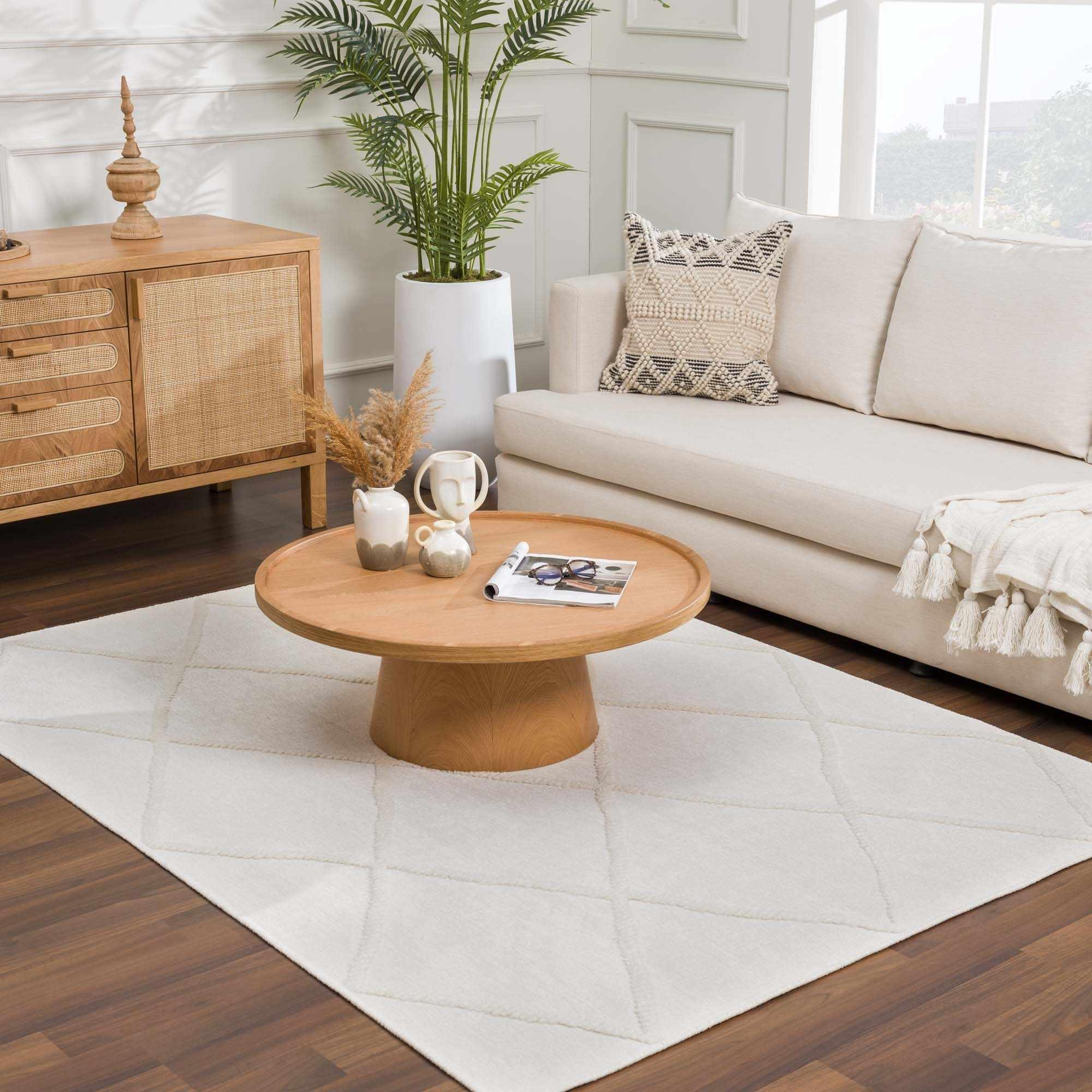 Amani White Washable Area Rug