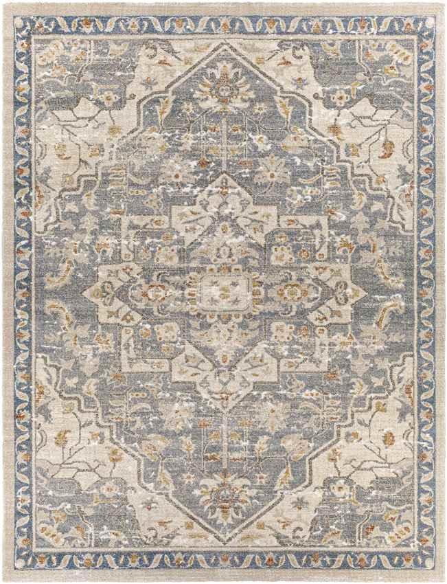 Anreep Traditional Denim Area Rug