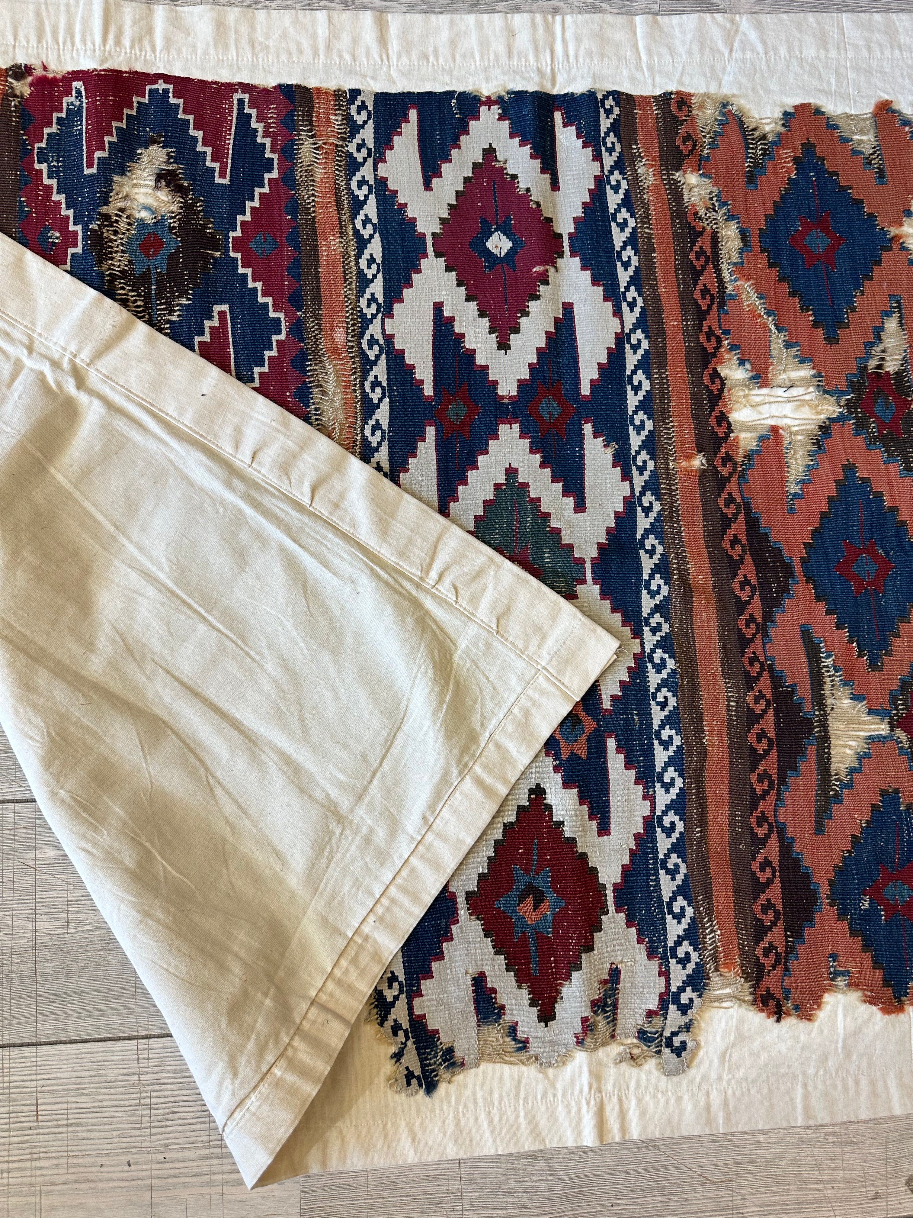 Antique Anatolian Fragment Kilim 3’ x 4’9”