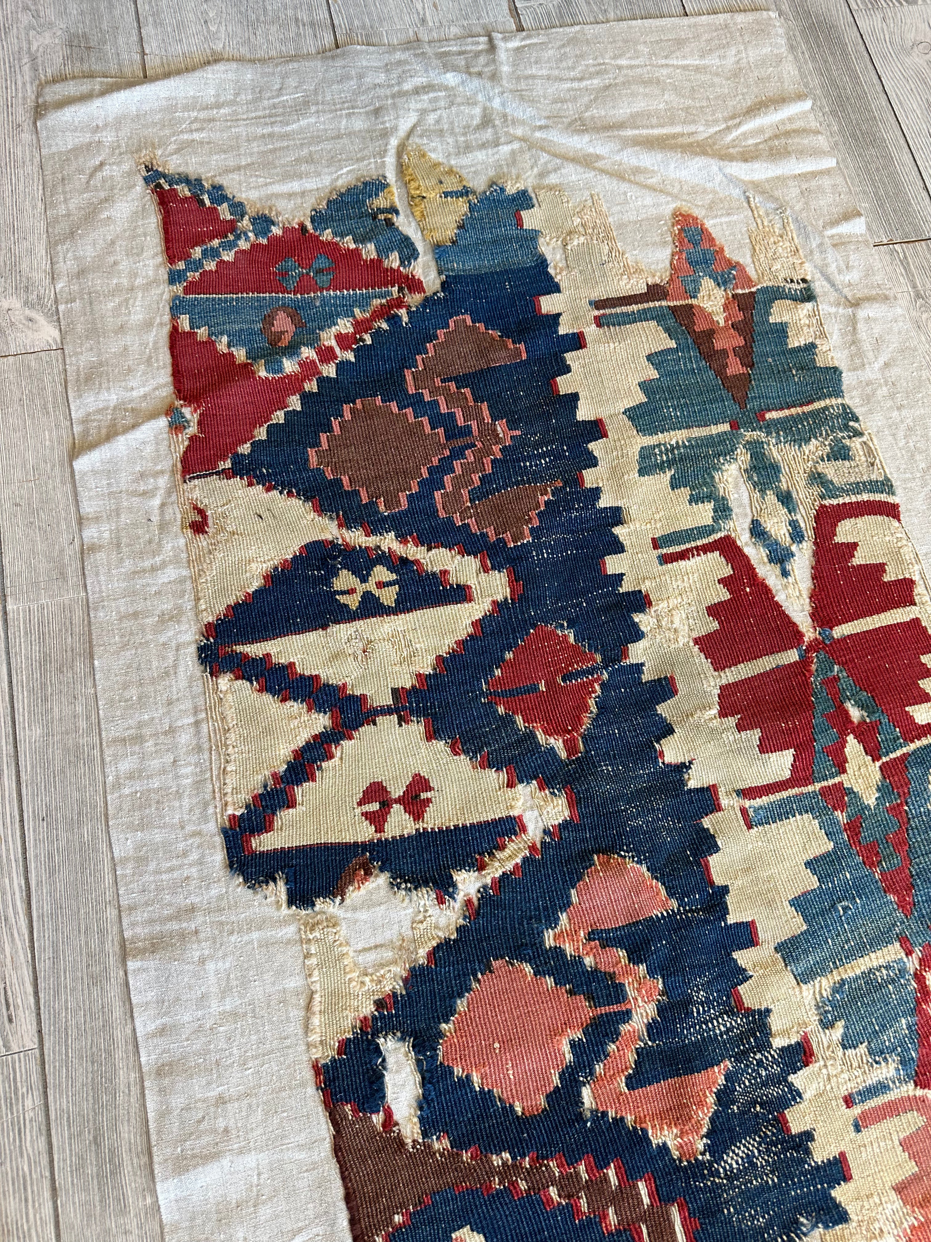 Antique Anatolian Large Fragment, Runner Kilim 29”’ x 105”