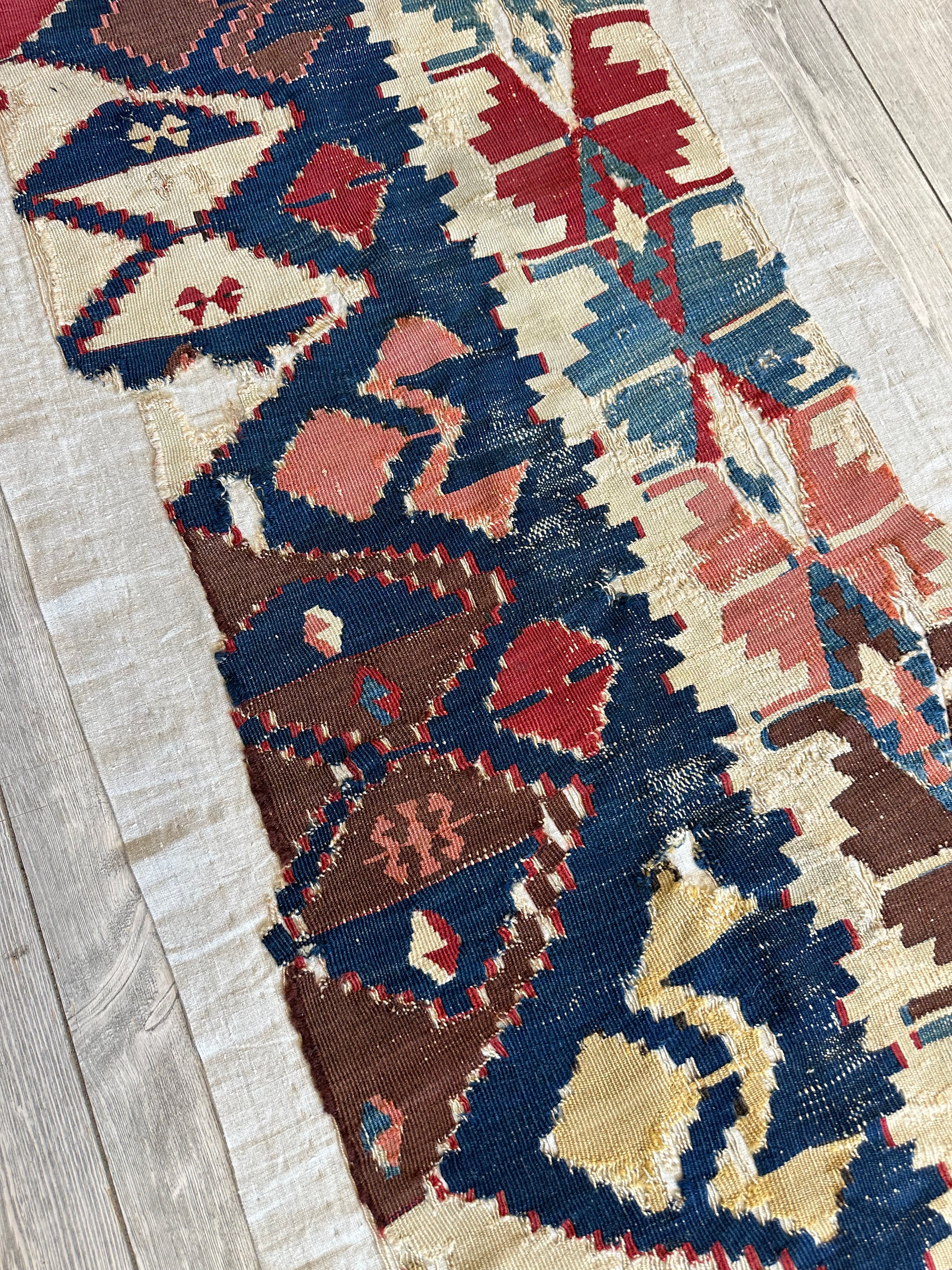 Antique Anatolian Large Fragment, Runner Kilim 29”’ x 105”