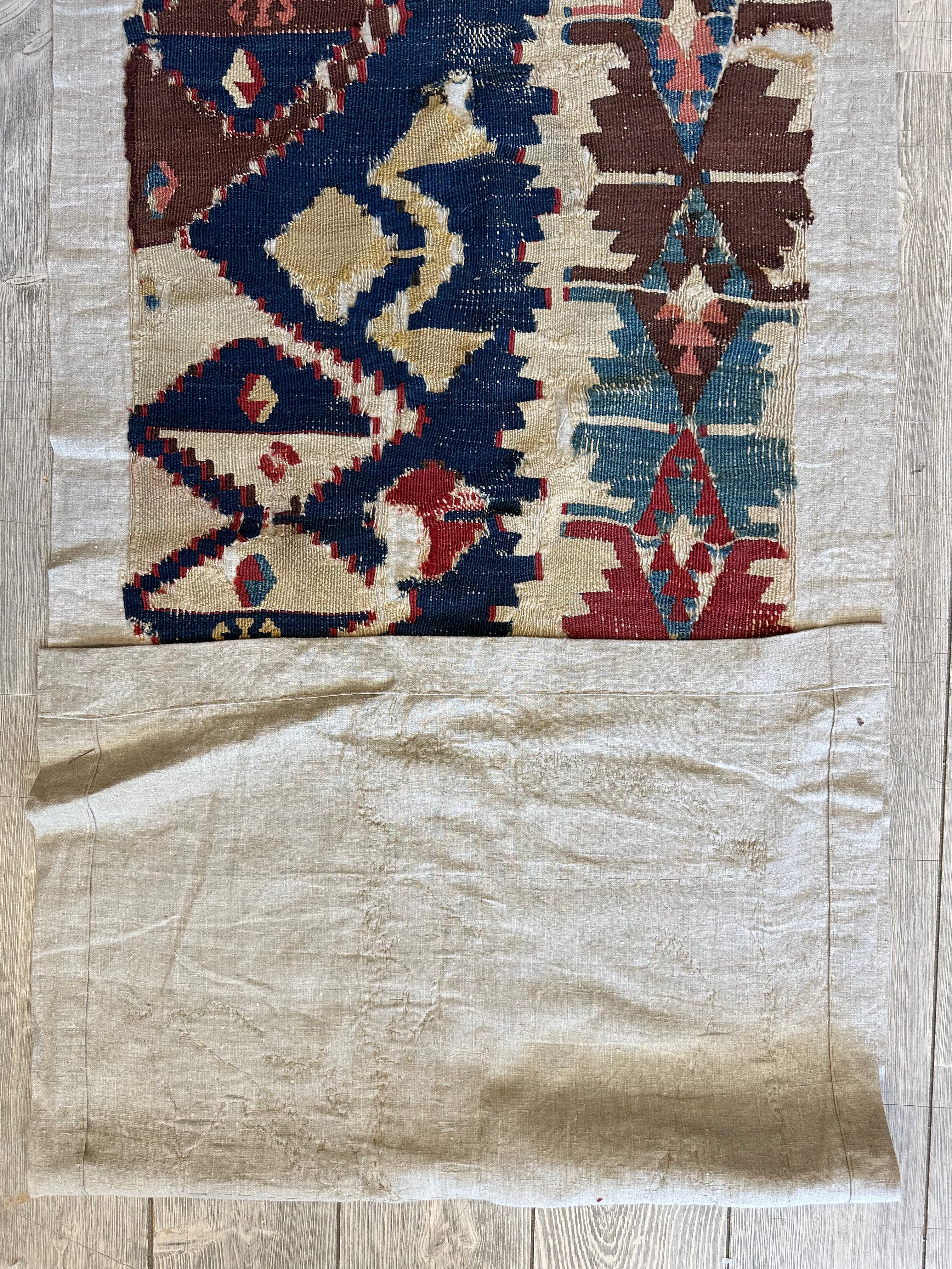 Antique Anatolian Large Fragment, Runner Kilim 29”’ x 105”