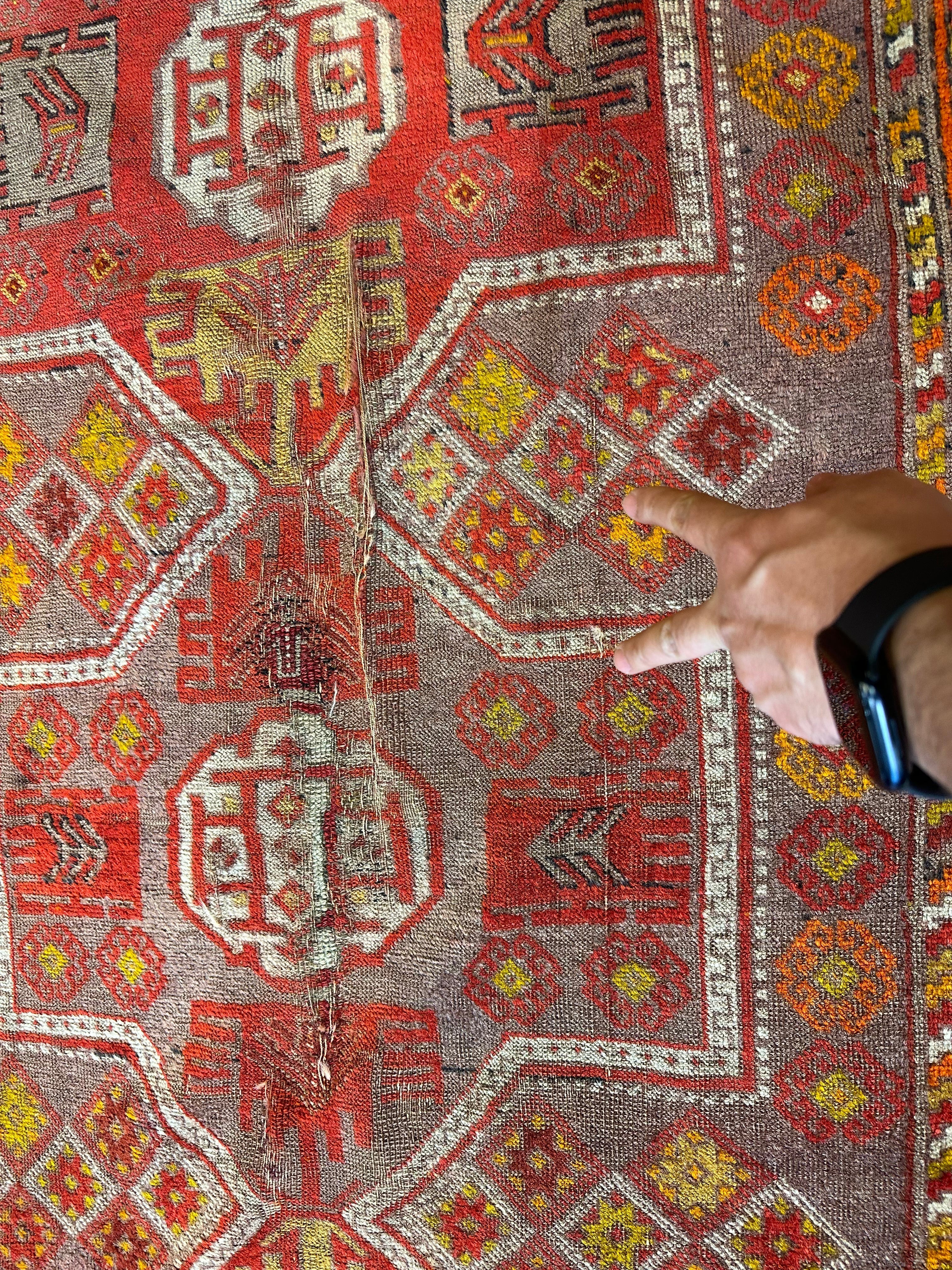 Antique worn Turkish Rug 3’9” x 6’7”