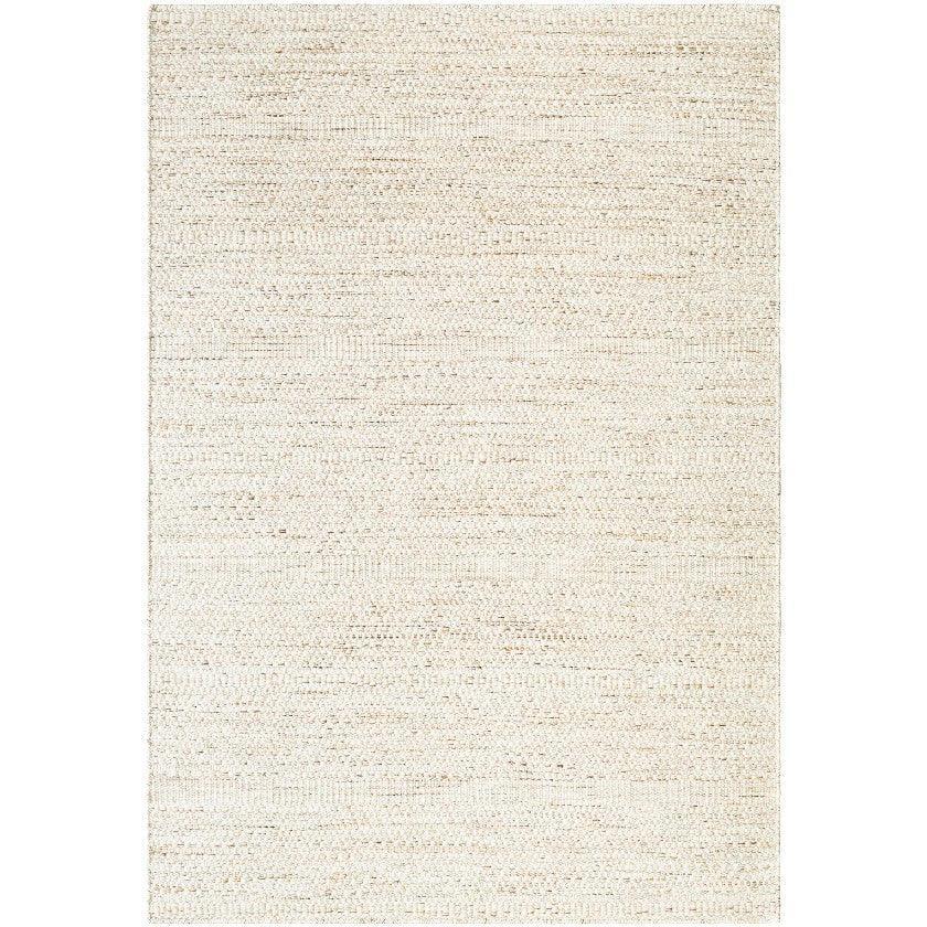 Christofer Solid and Border Light Beige Area Rug