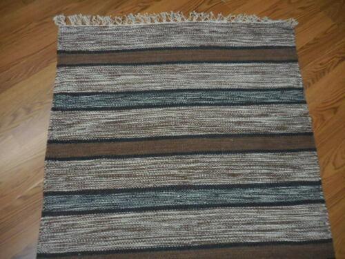 Contemporary Scandinavian hand-woven kilim rug 3x5 Ft