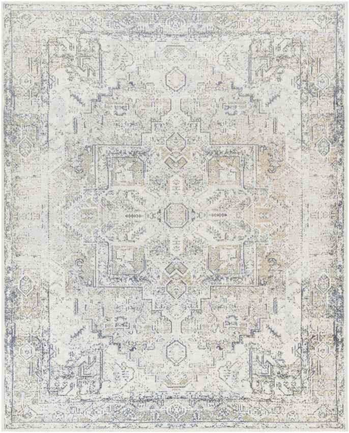 Dry Ridge Traditional Taupe Washable Area Rug